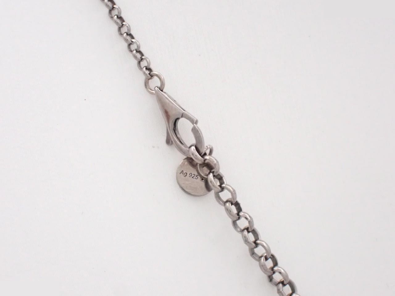 Interlocking G Arabesque Sterling Silver 925 Necklace / 7.4g - Gucci — view 2