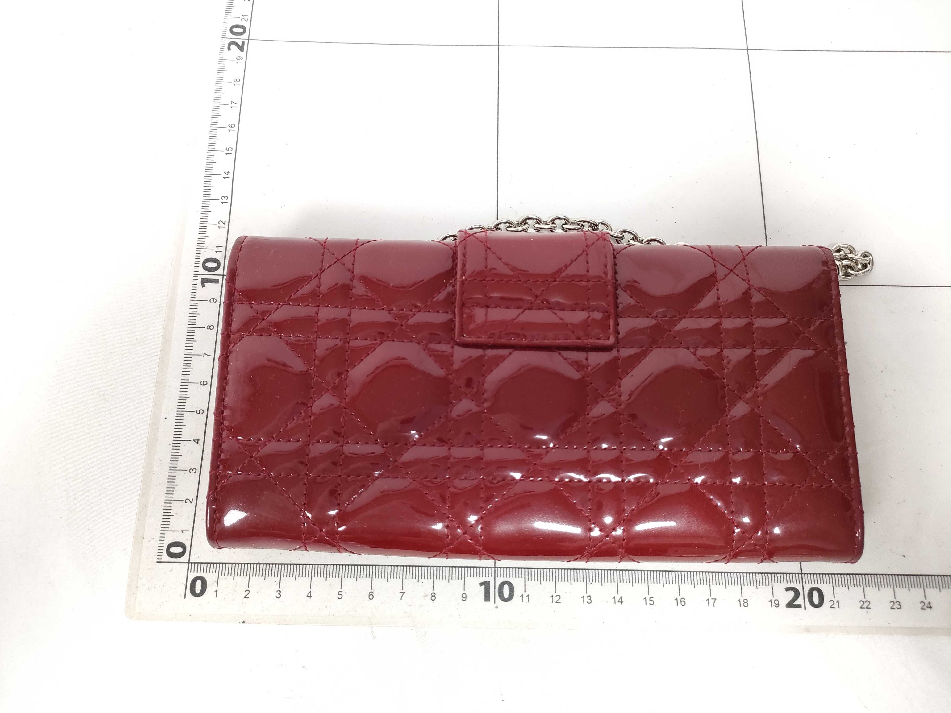 Red Enamel Chain Wallet — view 2
