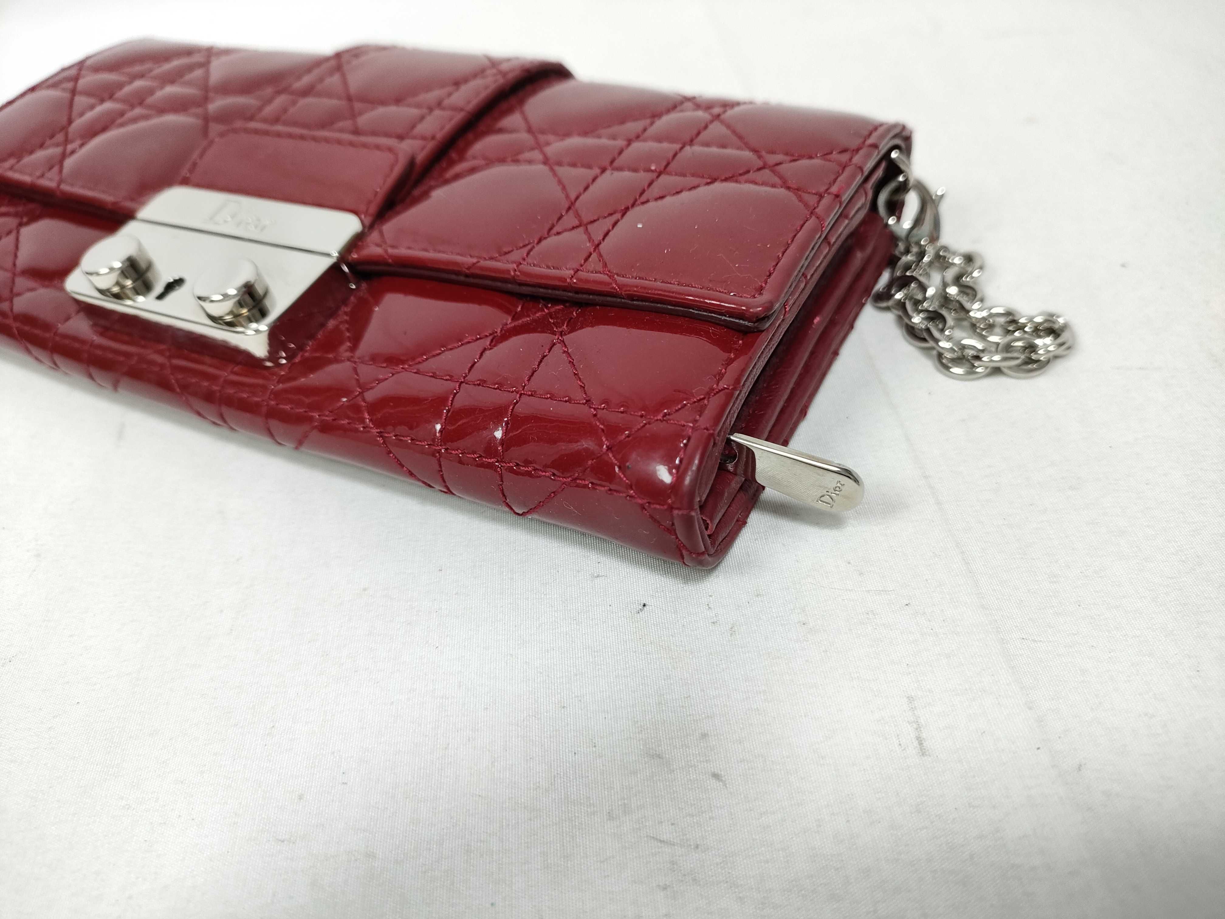 Red Enamel Chain Wallet — view 3