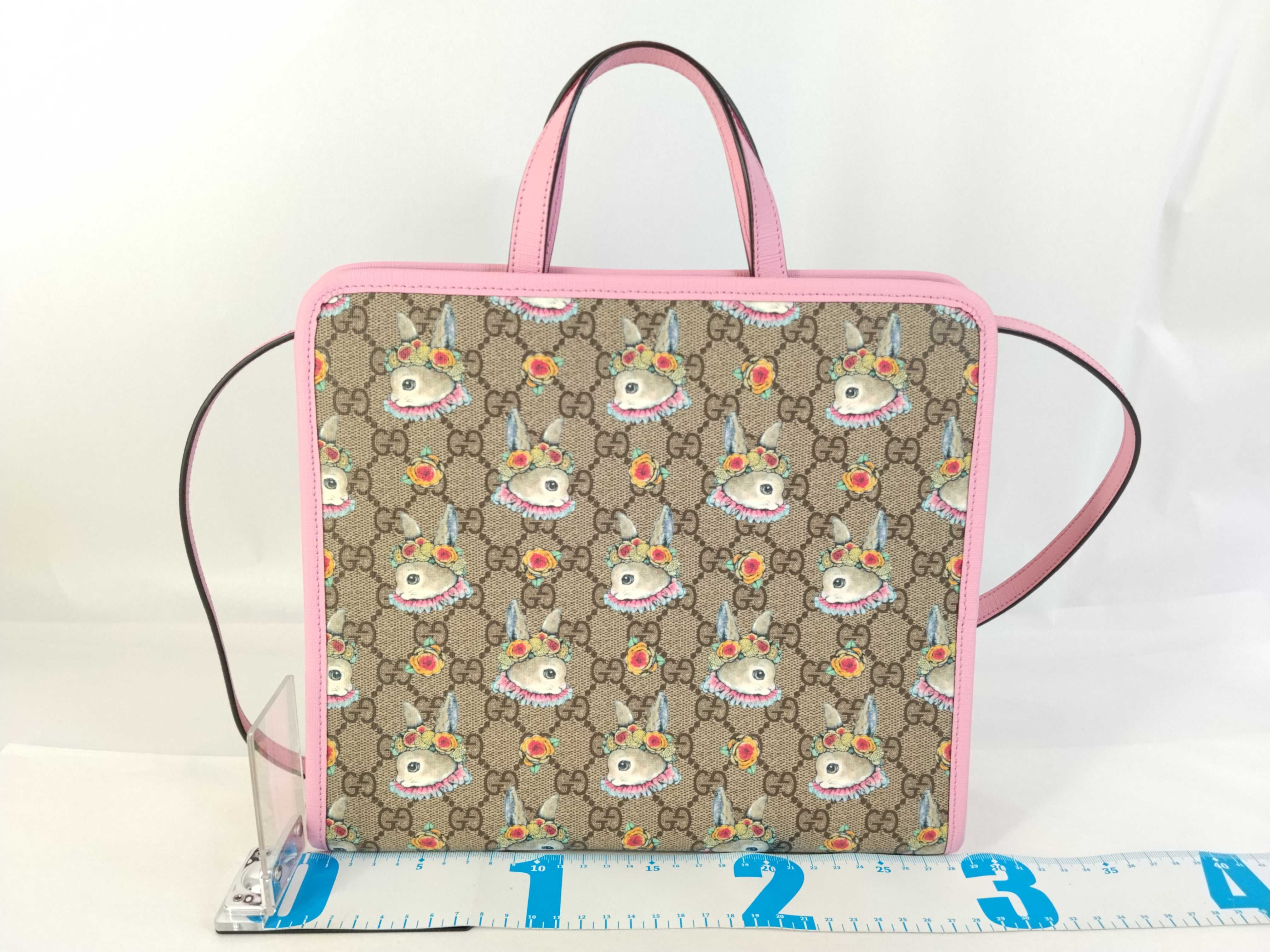 GG Supreme x Higuchi Yuko GG Supreme Children's PVC x Leather 2-Way Handbag Beige x Pink 630542 Handbag — view 2