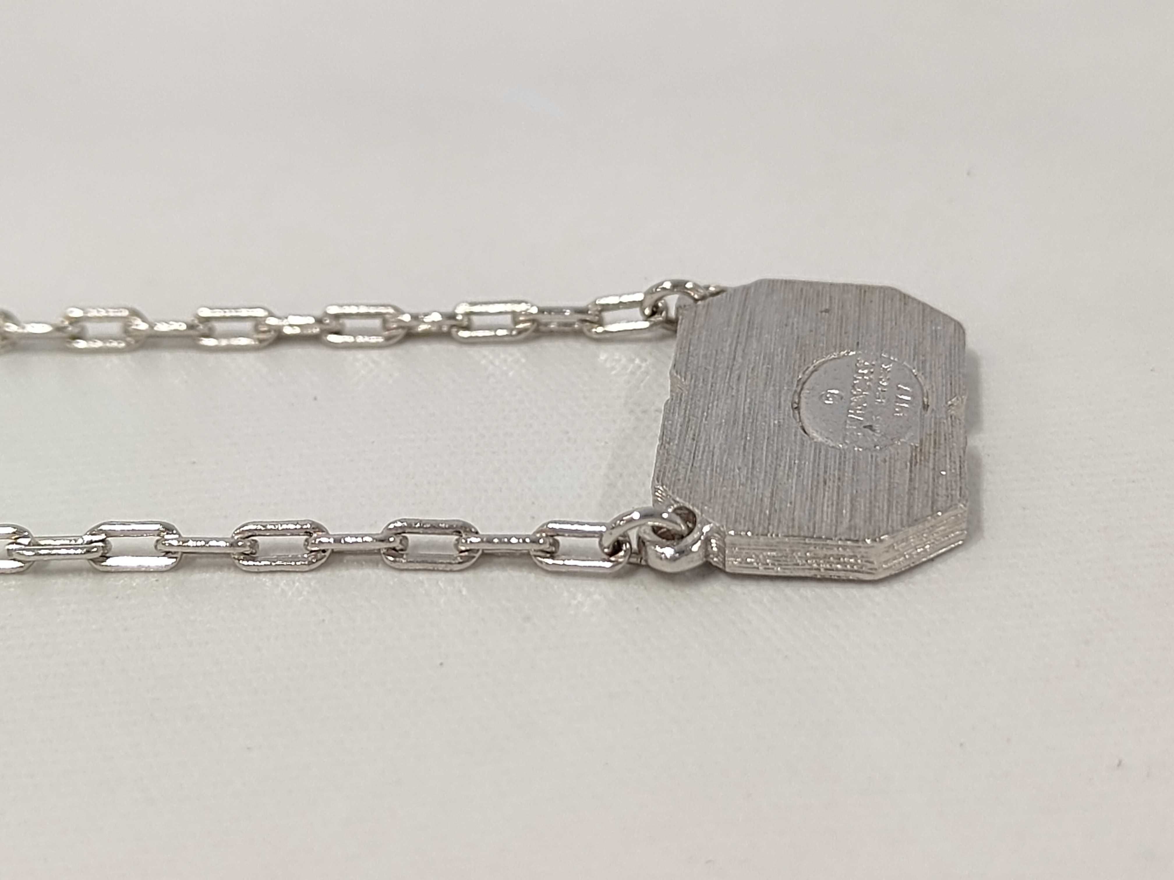 GG Logo Black Silver Necklace — view 3