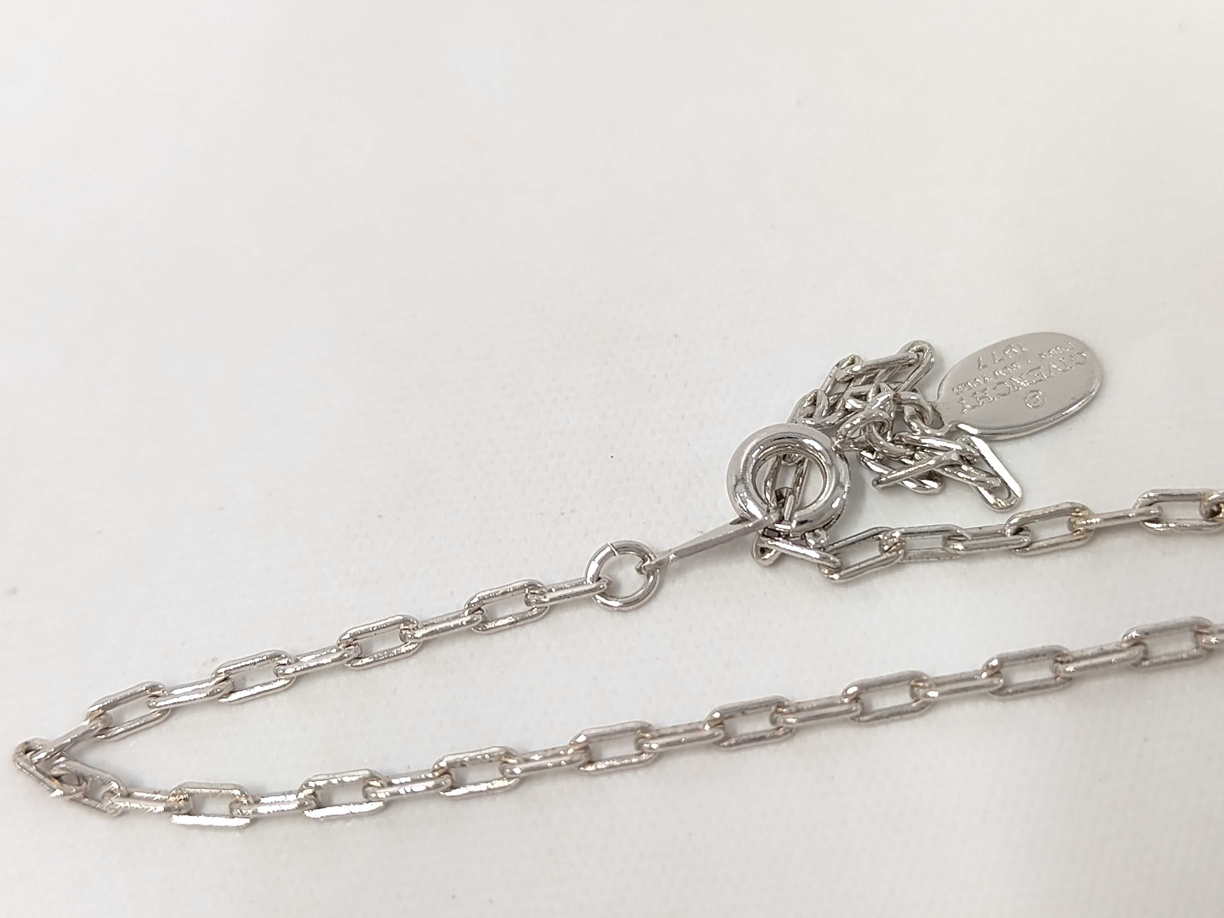 GG Logo Black Silver Necklace — view 5