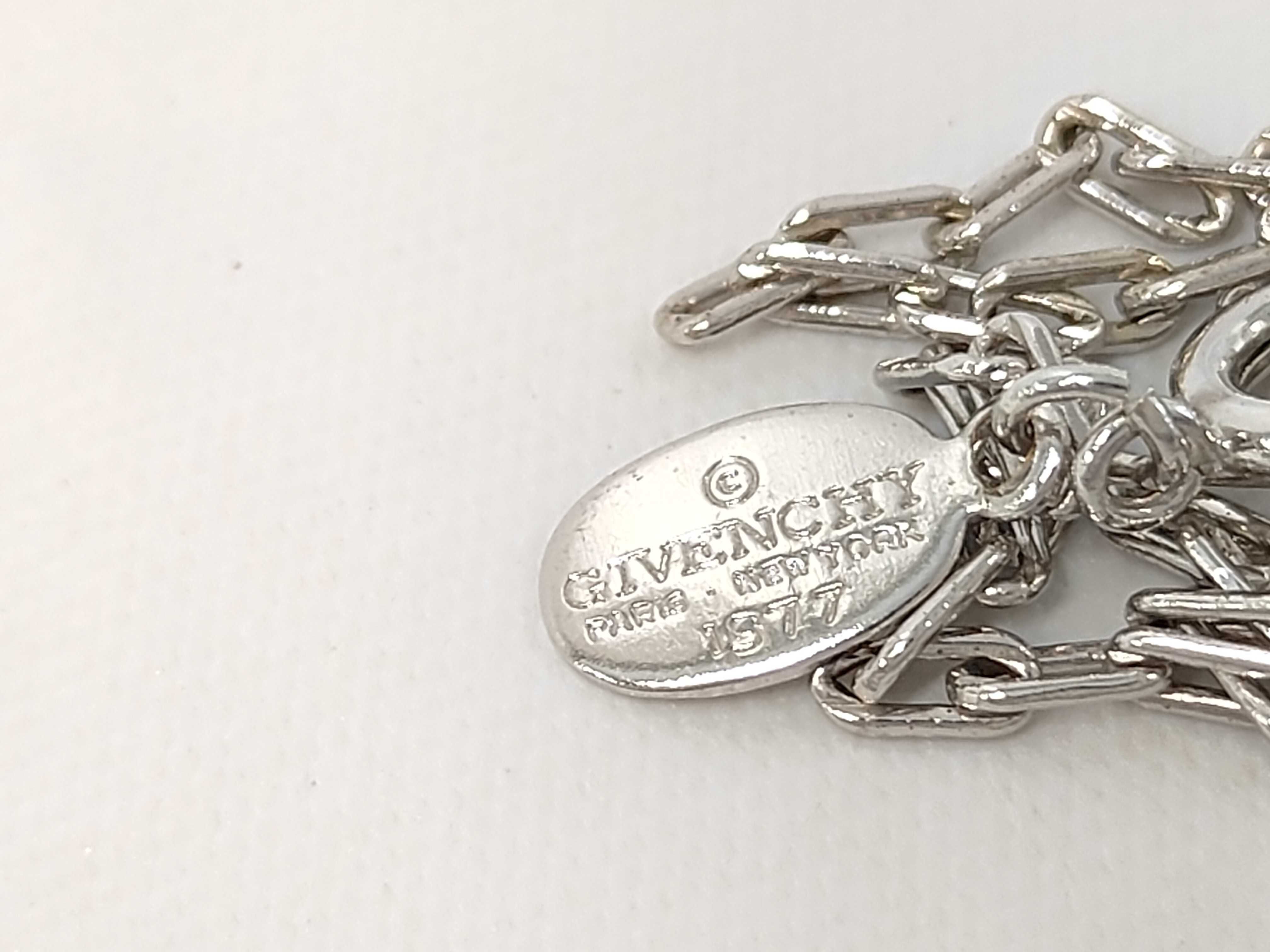 GG Logo Black Silver Necklace — view 6