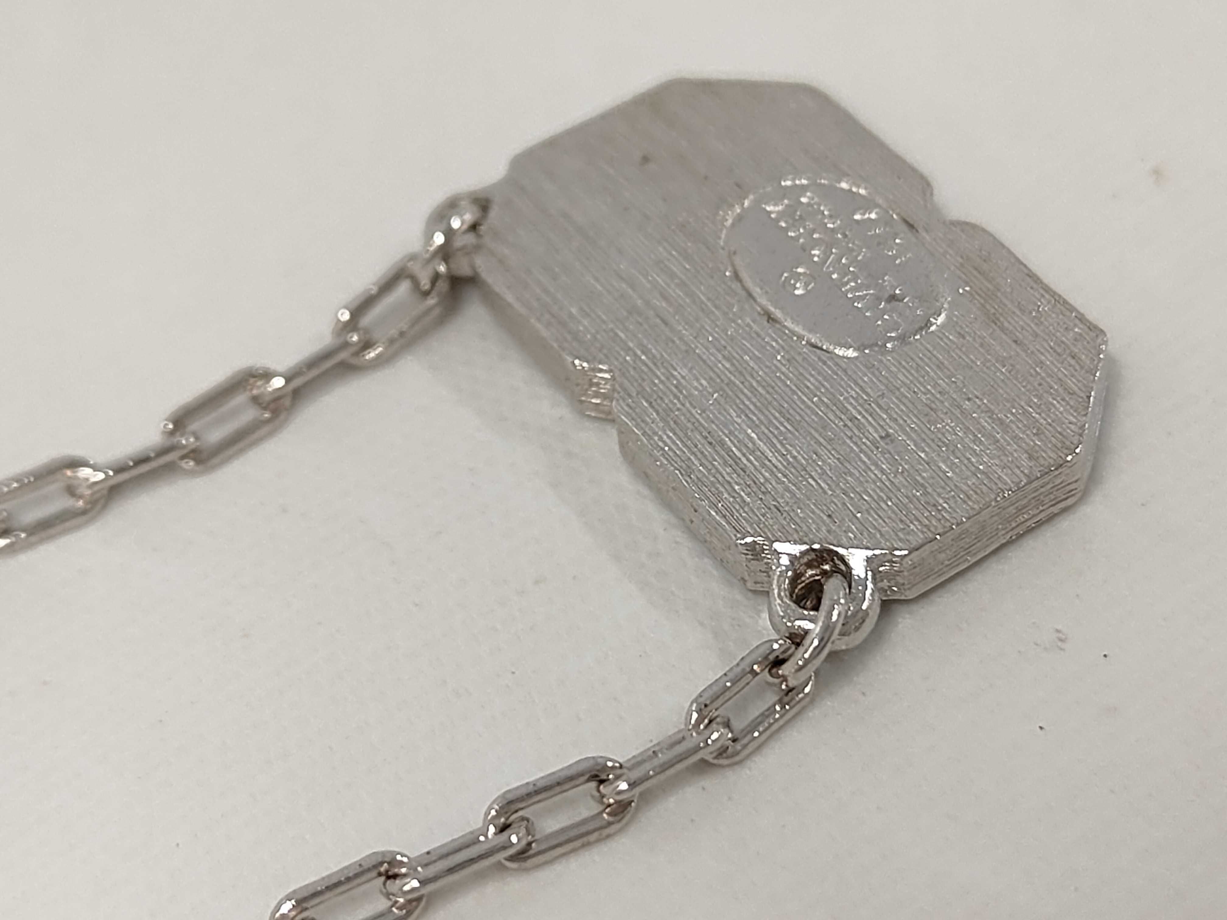 GG Logo Black Silver Necklace — view 7