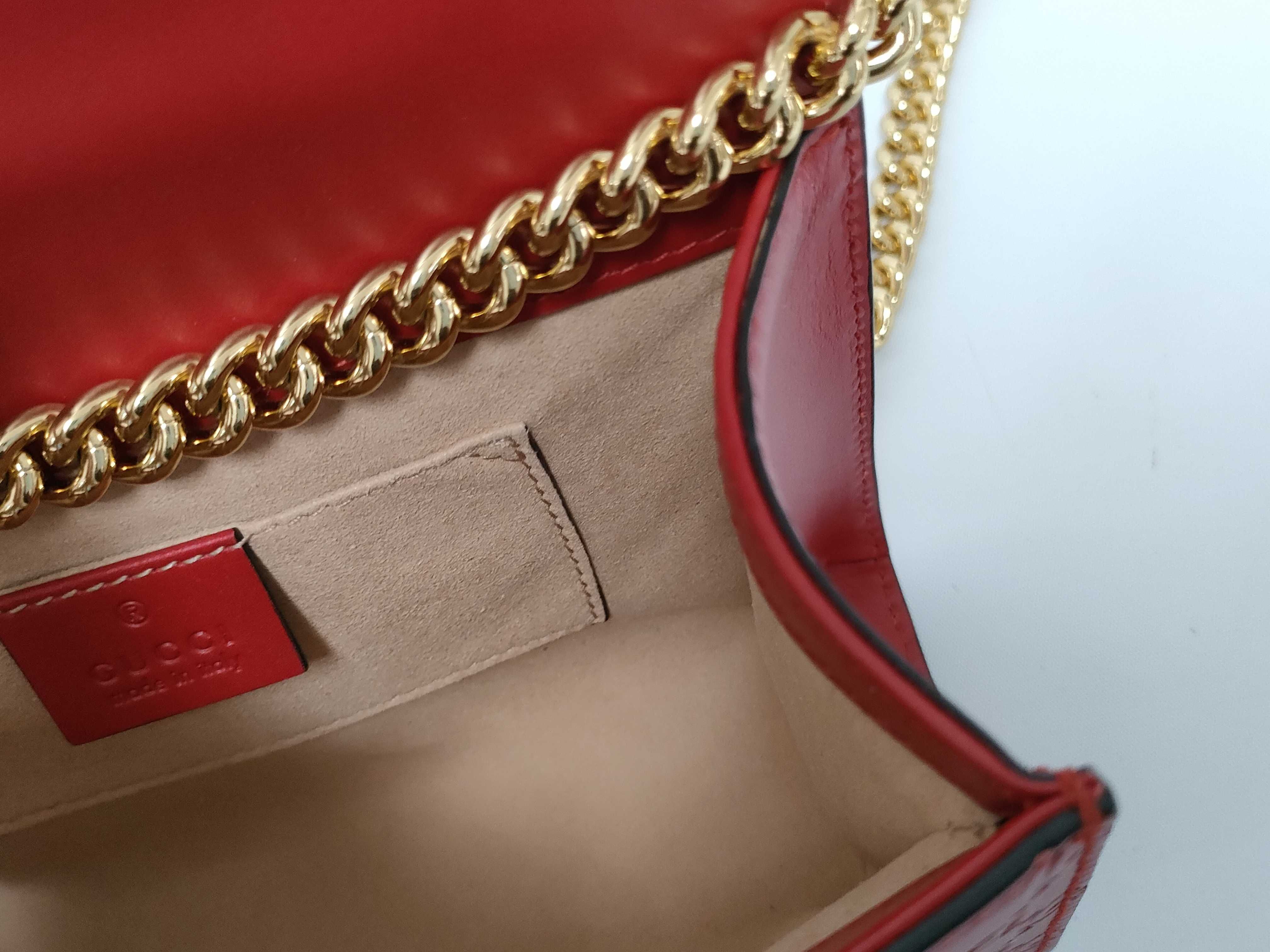 Guccissima Gucci Padlock Box Bag Red Shoulder Bag — view 9