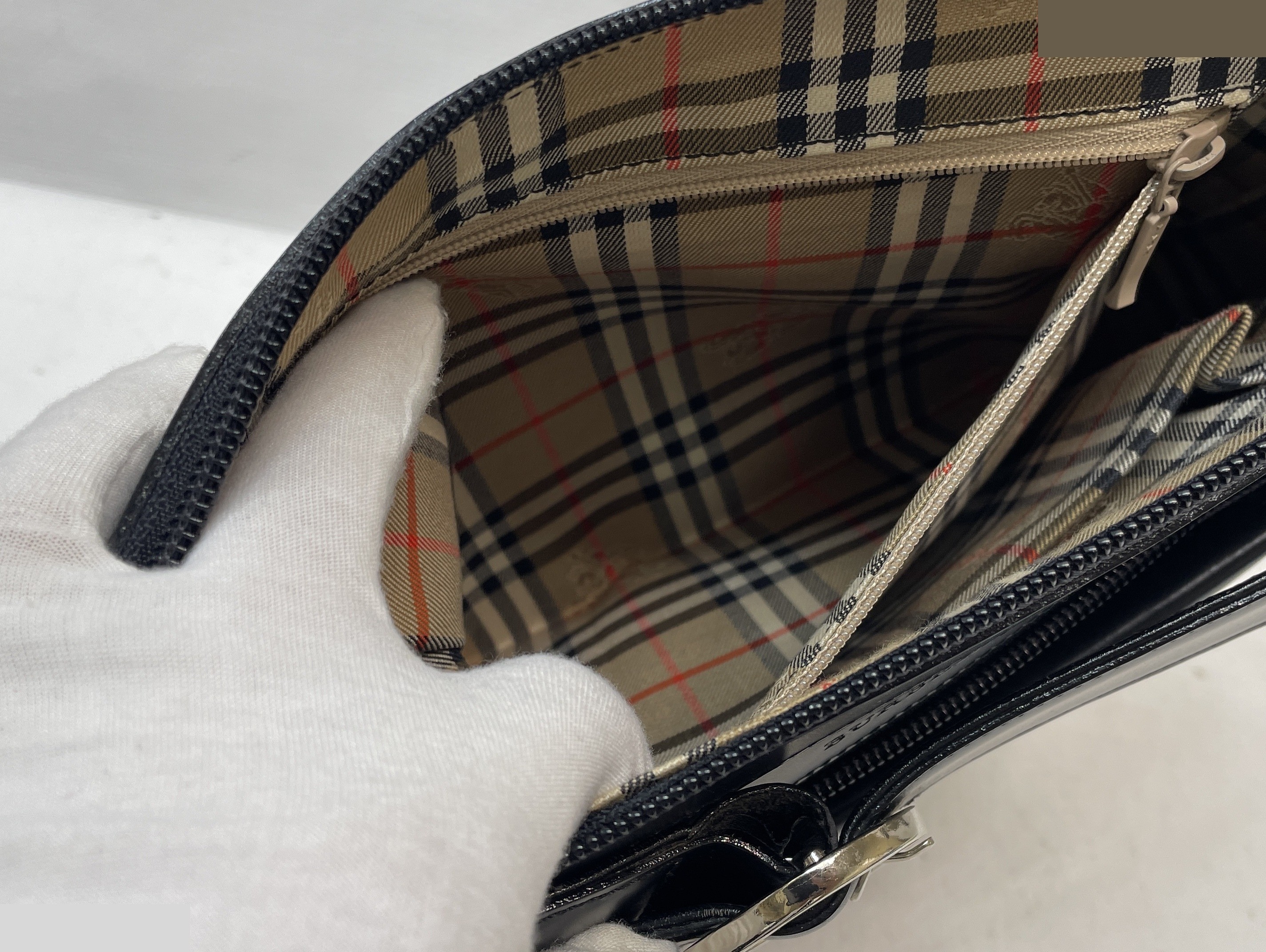 Genuine Leather Nova Check One-Shoulder Bag — view 9