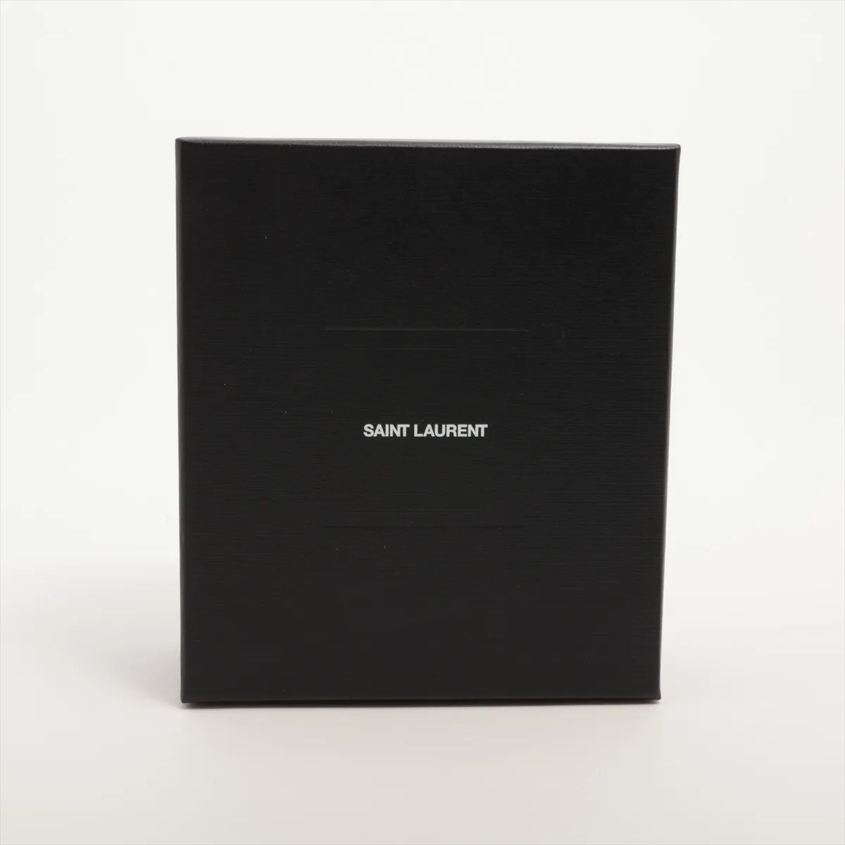V-stitch YSL logo GNC692061 Leather Compact Wallet Black — view 9