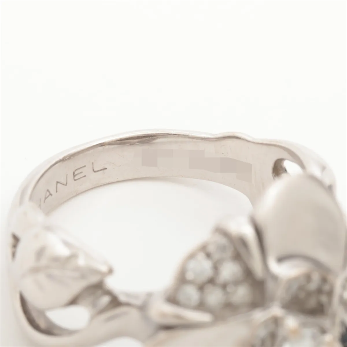 Camellia Diamond Ring, 750 (WG), 10.2g, 9H985, — view 4