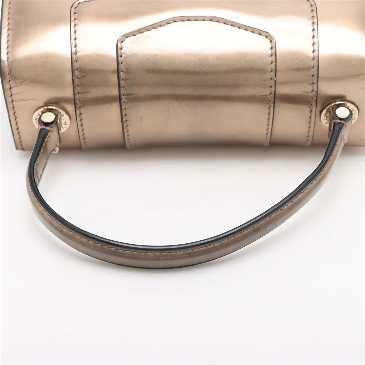Serpenti Patent Leather 2WAY Handbag Bronze with Mirror — view 5