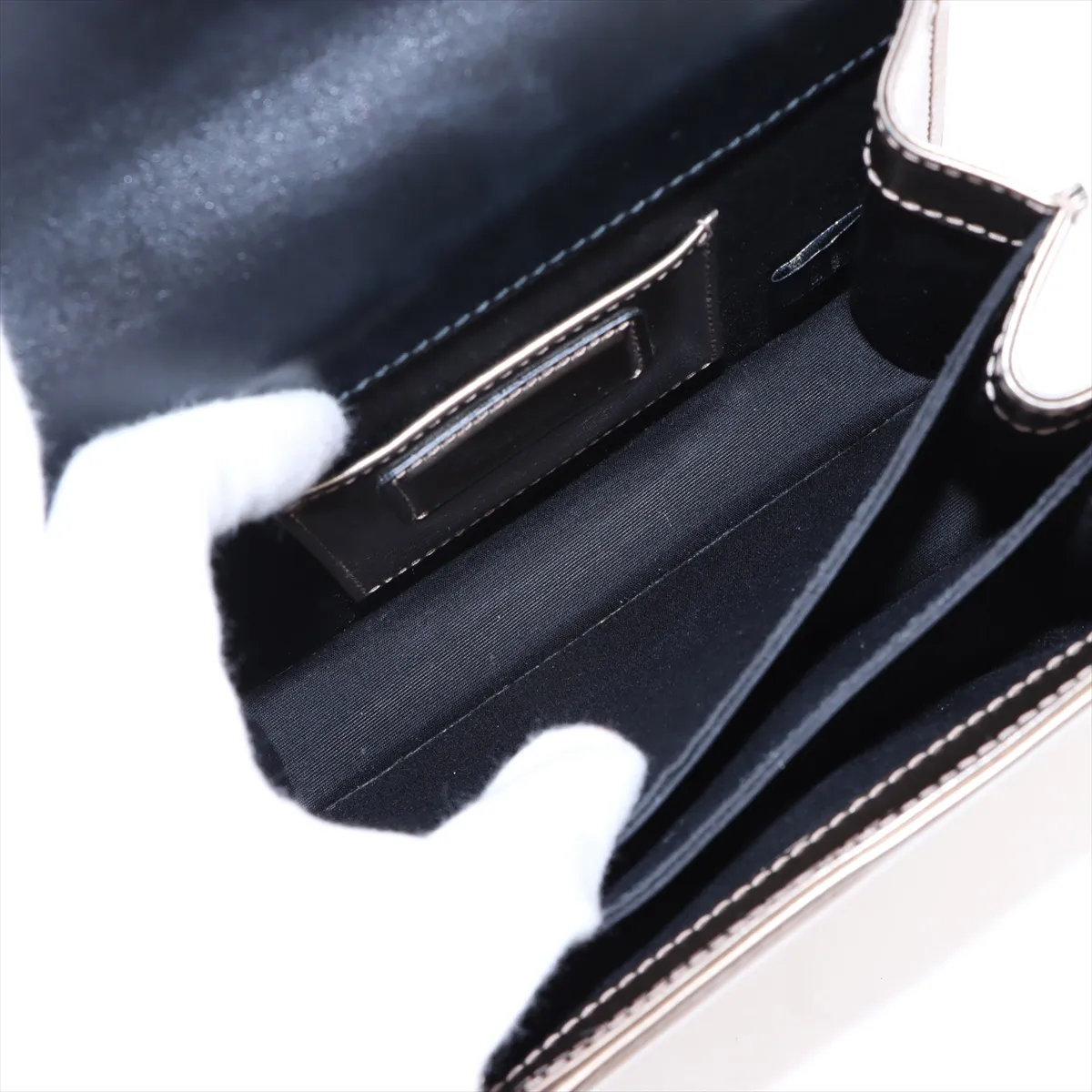 Serpenti Patent Leather 2WAY Handbag Bronze with Mirror — view 8