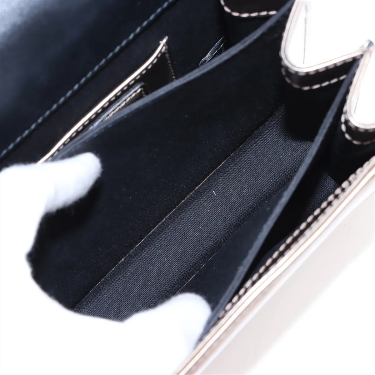 Serpenti Patent Leather 2WAY Handbag Bronze with Mirror — view 9