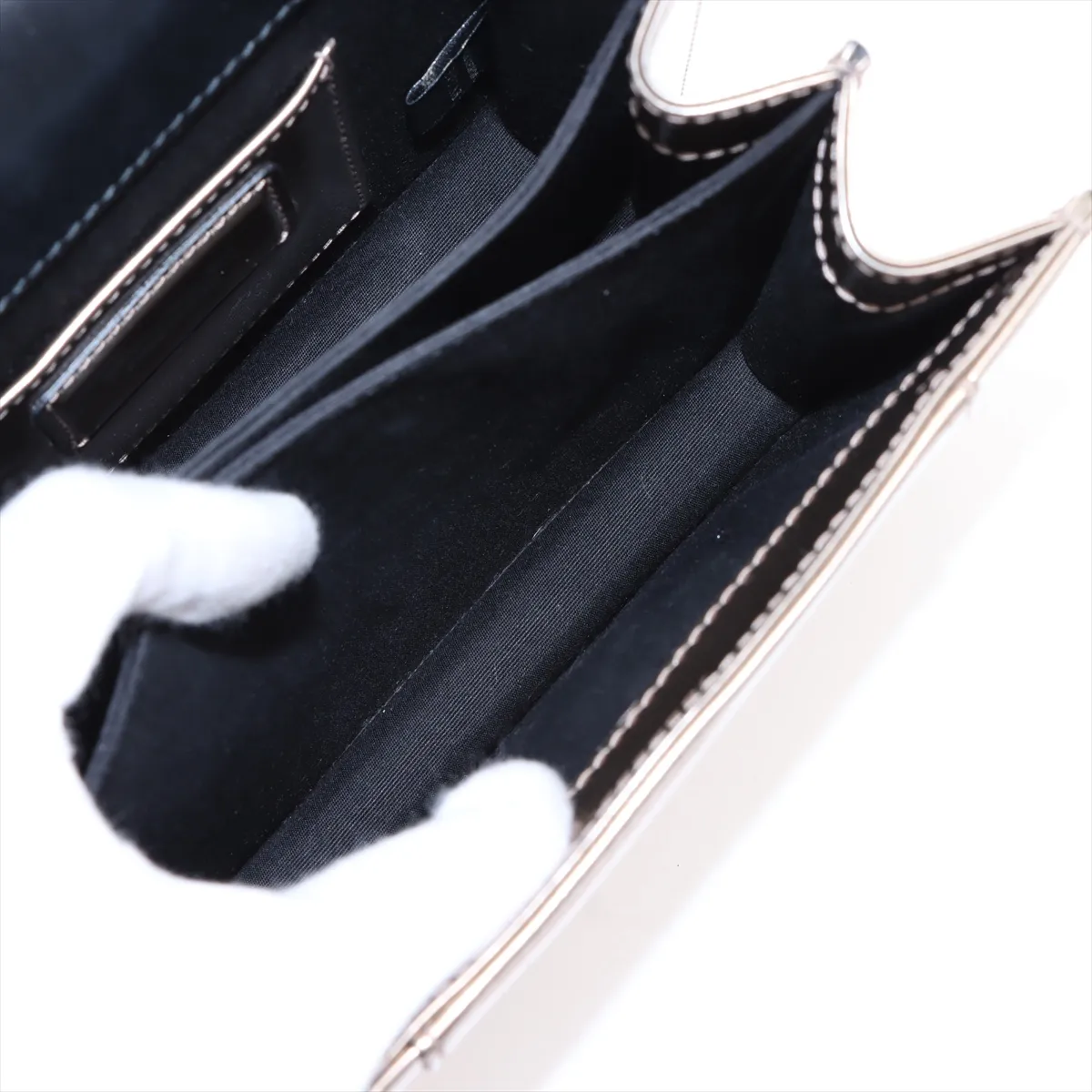 Serpenti Patent Leather 2WAY Handbag Bronze with Mirror — view 10