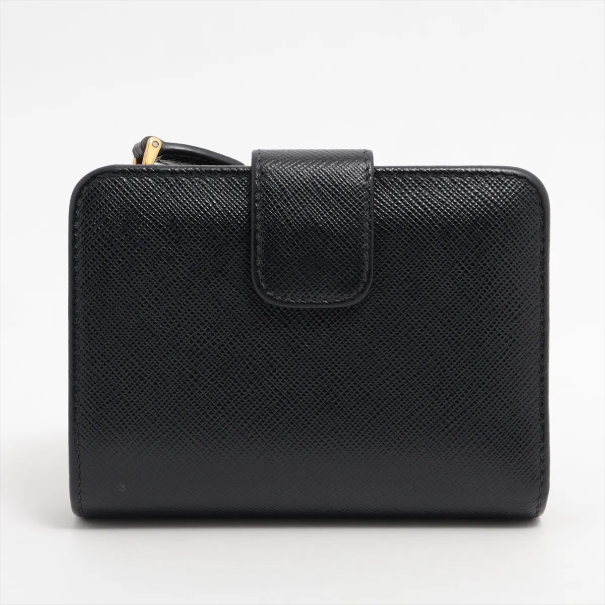 Saffiano Metal 1ML018 Leather Compact Wallet Black — view 2