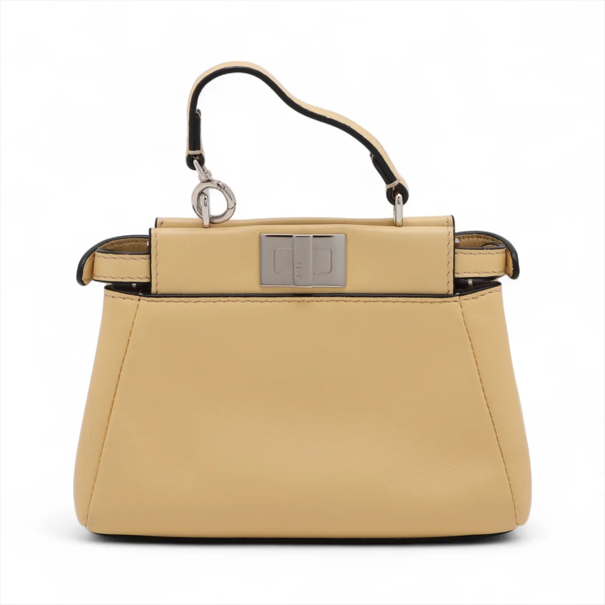 Micro Peekaboo Leather 2WAY Shoulder Bag Yellow Beige 8M0355 — view 2