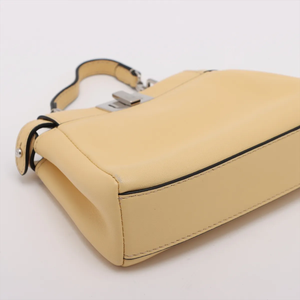 Micro Peekaboo Leather 2WAY Shoulder Bag Yellow Beige 8M0355 — view 4