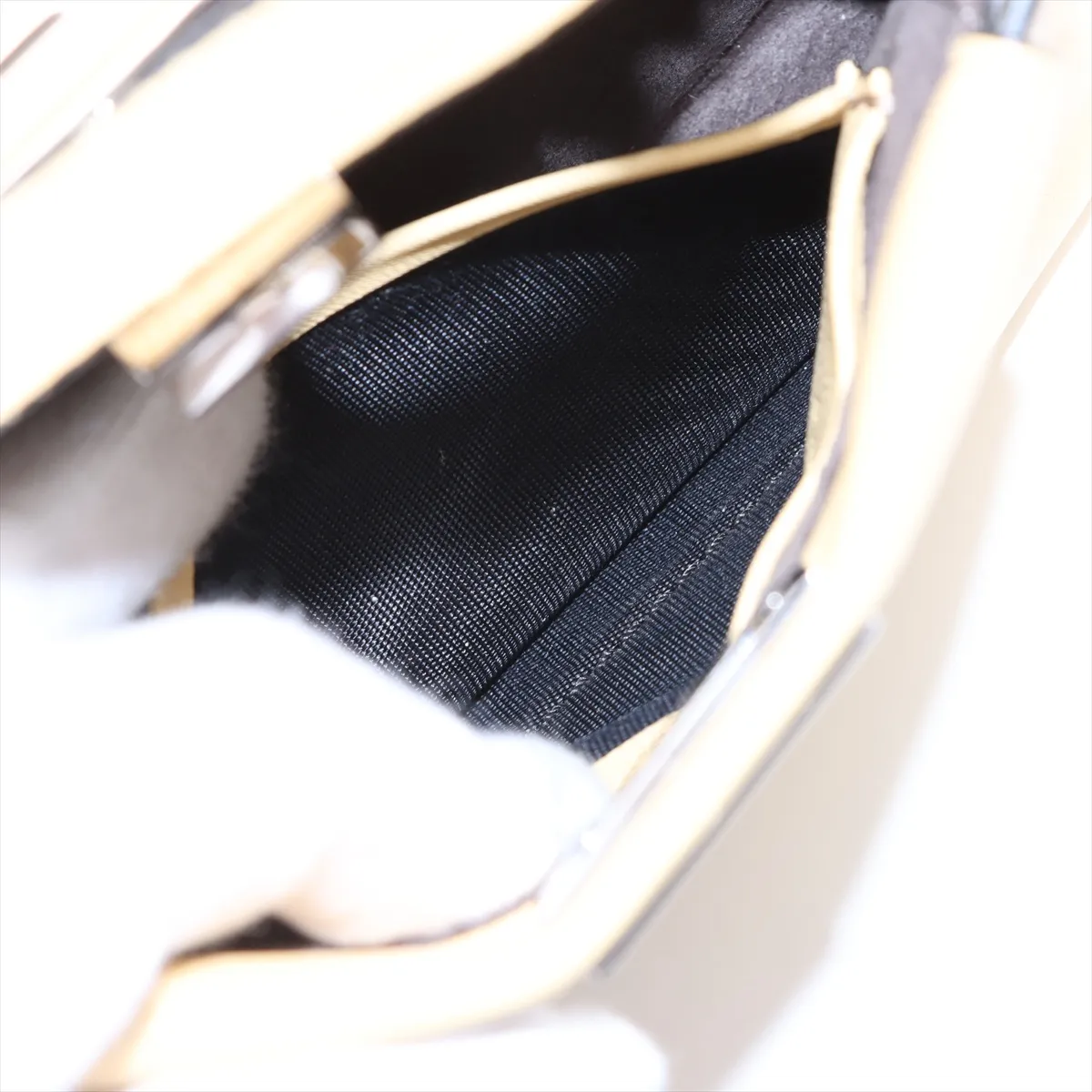 Micro Peekaboo Leather 2WAY Shoulder Bag Yellow Beige 8M0355 — view 10