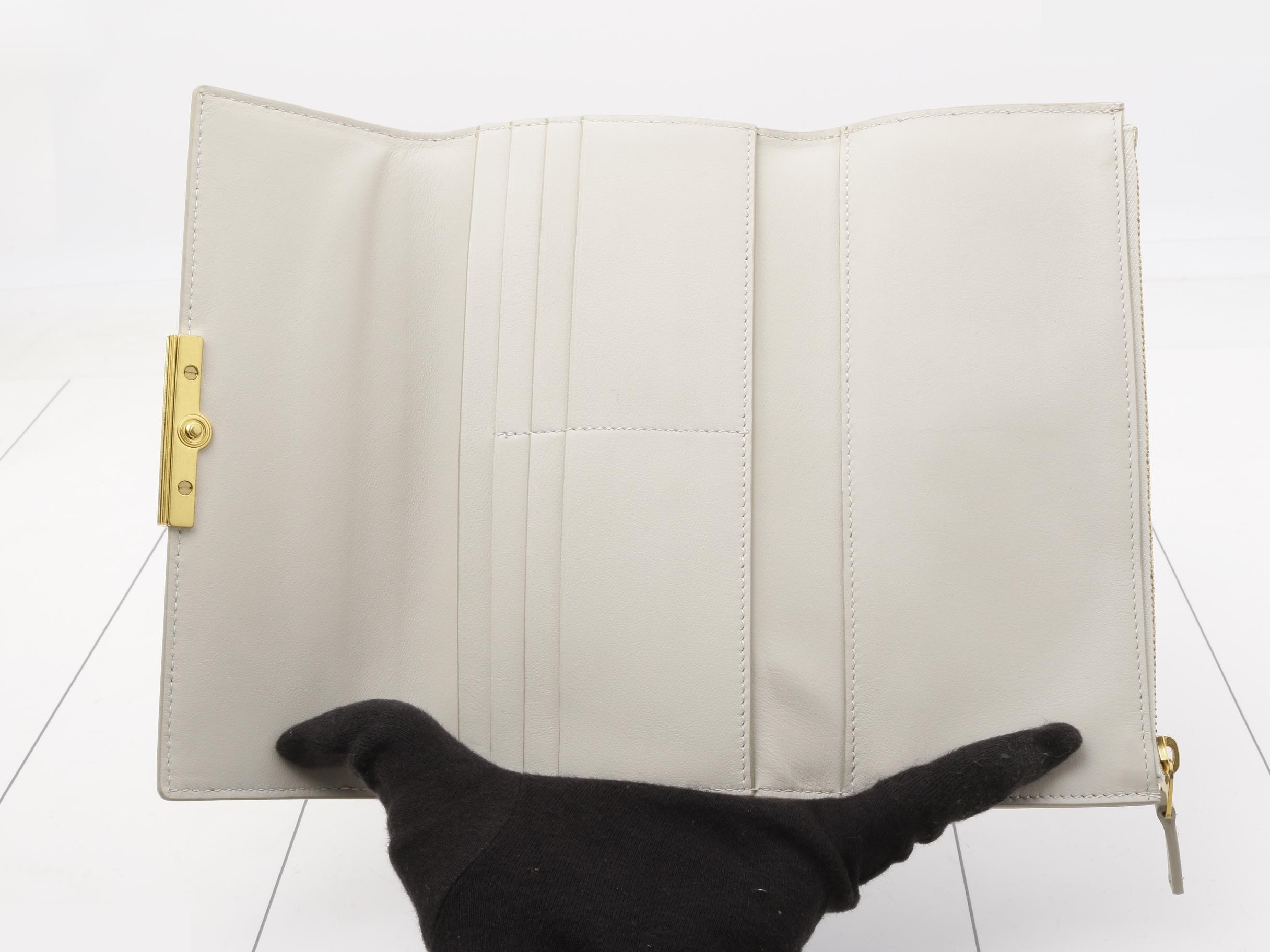 Long Wallet, Ivory Leather — view 4