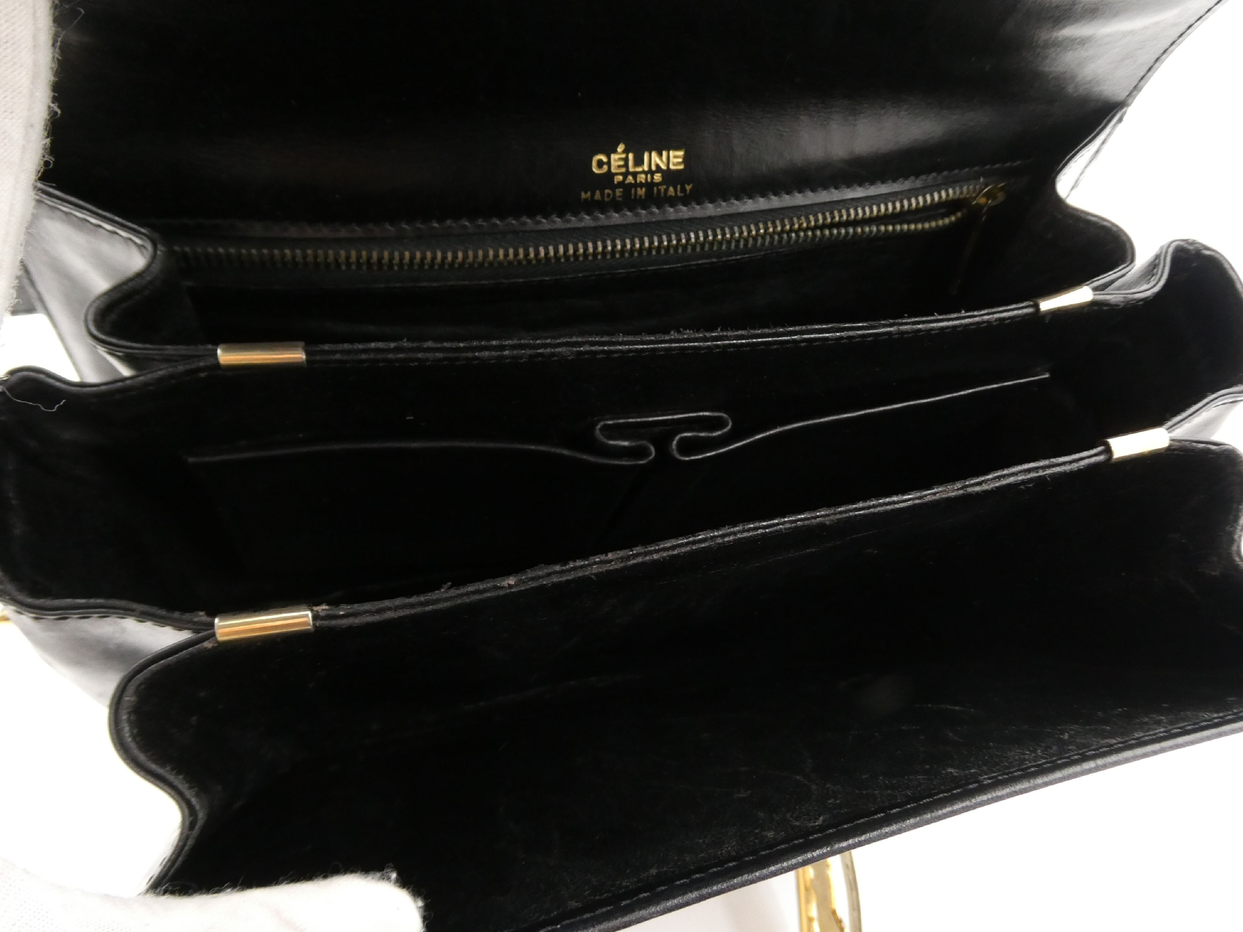 leather shoulder bag with carriage hardware — view 7