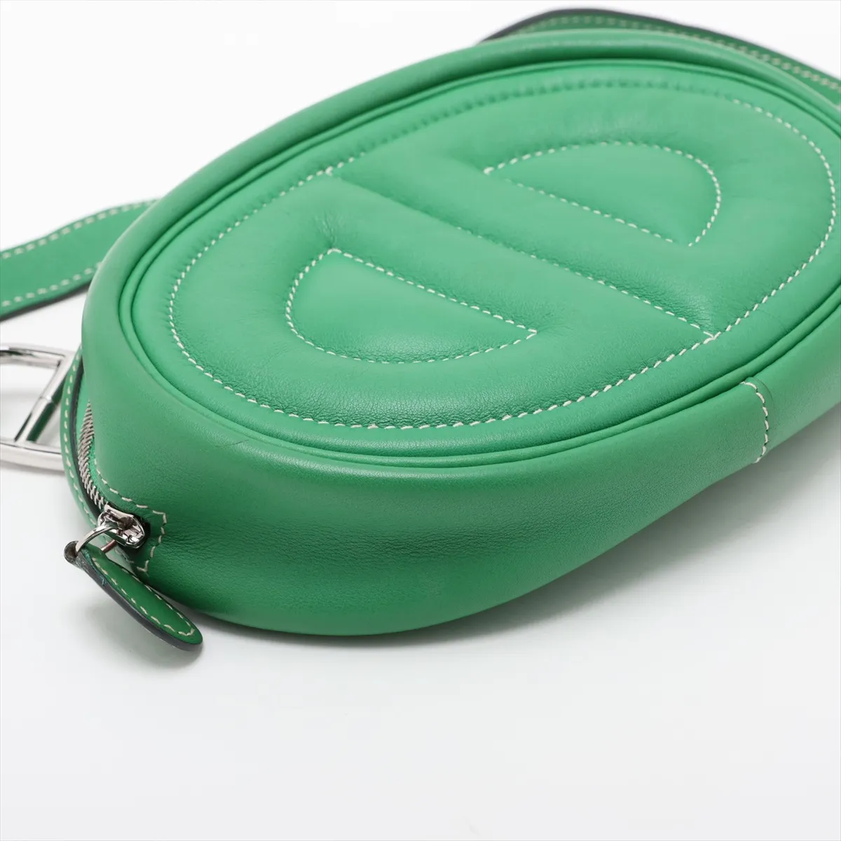 In the Loop Verso, Veau Swift, Bamboo x Blue Plume, Silver Hardware, Year: 2020 — view 4