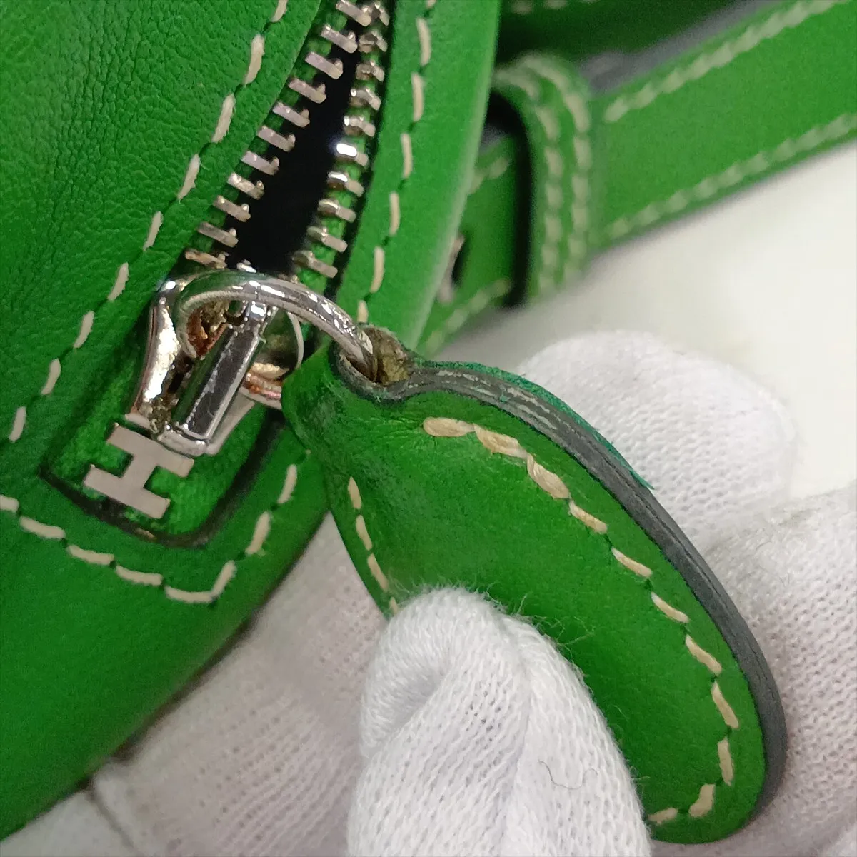 In the Loop Verso, Veau Swift, Bamboo x Blue Plume, Silver Hardware, Year: 2020 — view 10