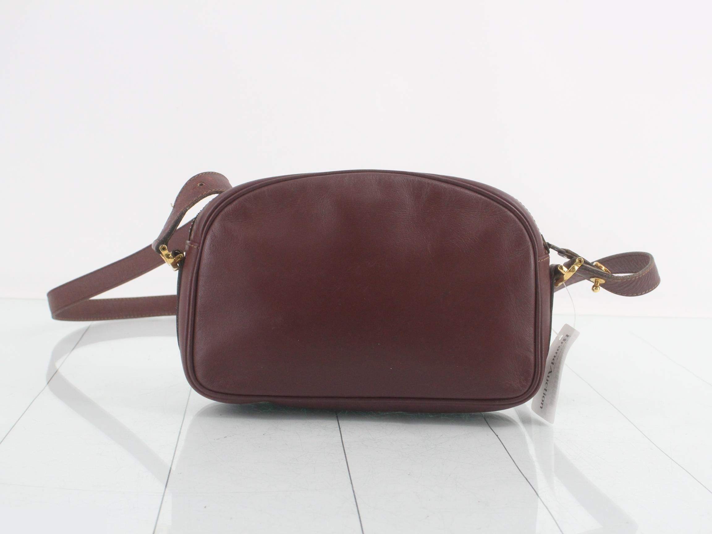 Mustline Leather Shoulder Bag Bordeaux — view 2