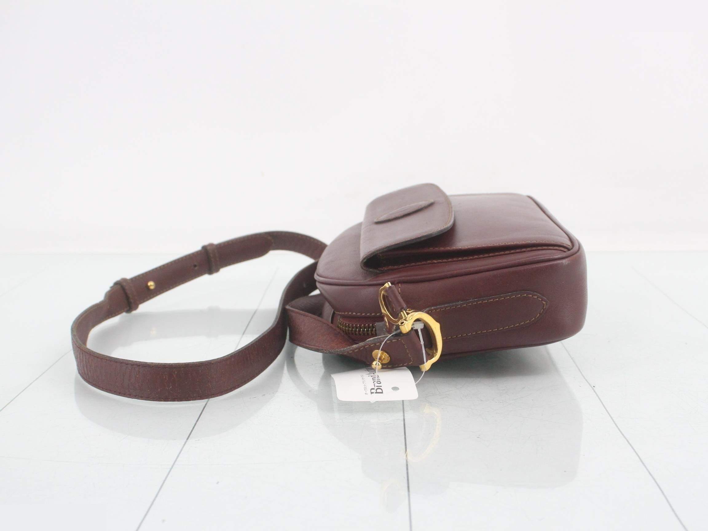 Mustline Leather Shoulder Bag Bordeaux — view 4