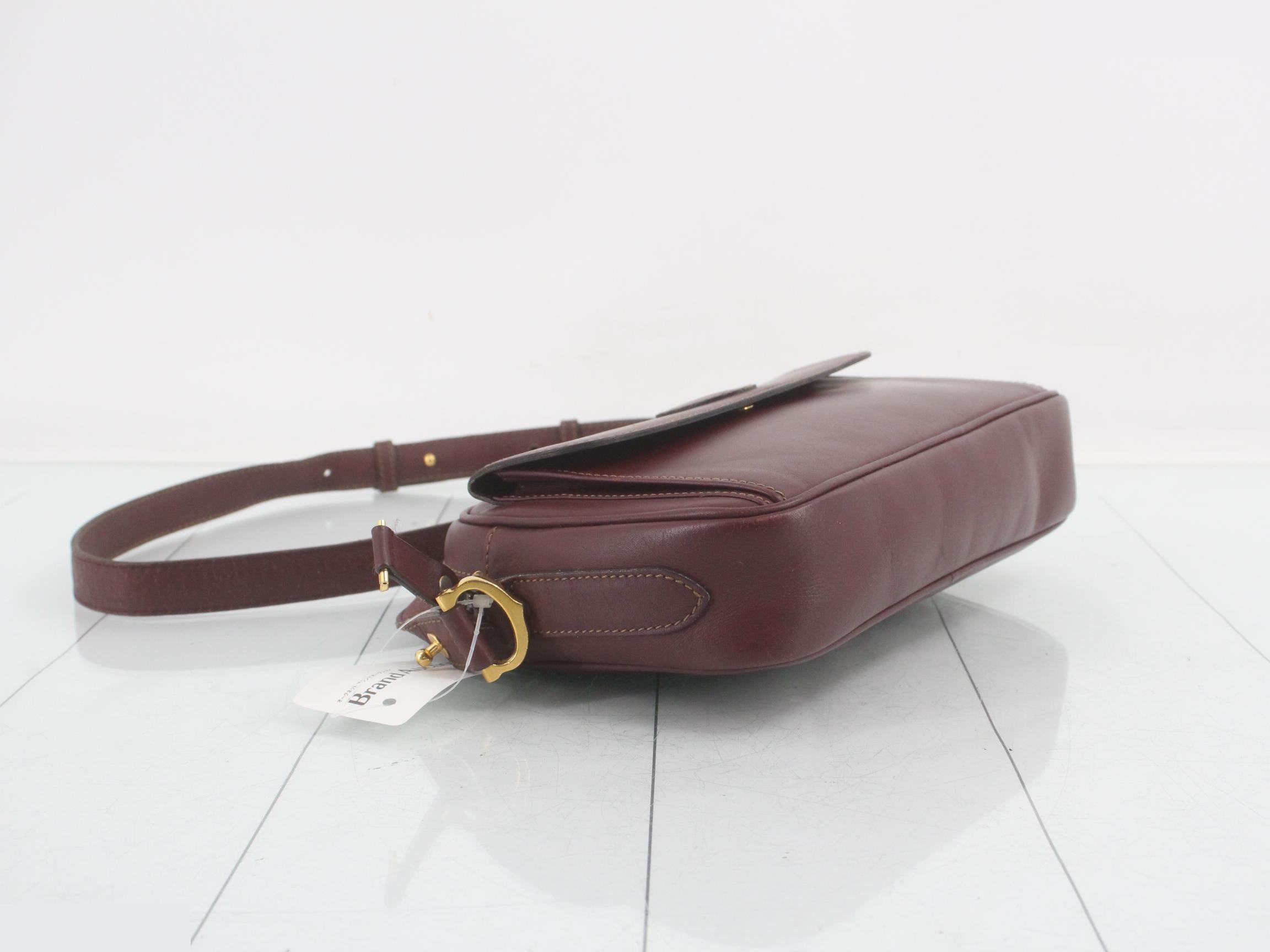 Mustline Leather Shoulder Bag Bordeaux — view 5