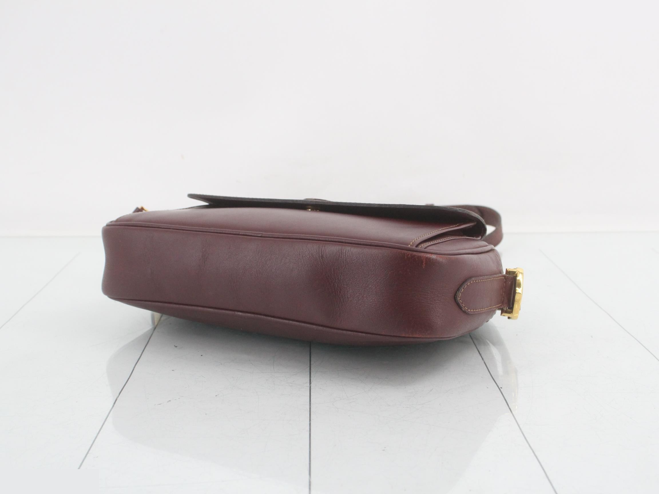 Mustline Leather Shoulder Bag Bordeaux — view 6