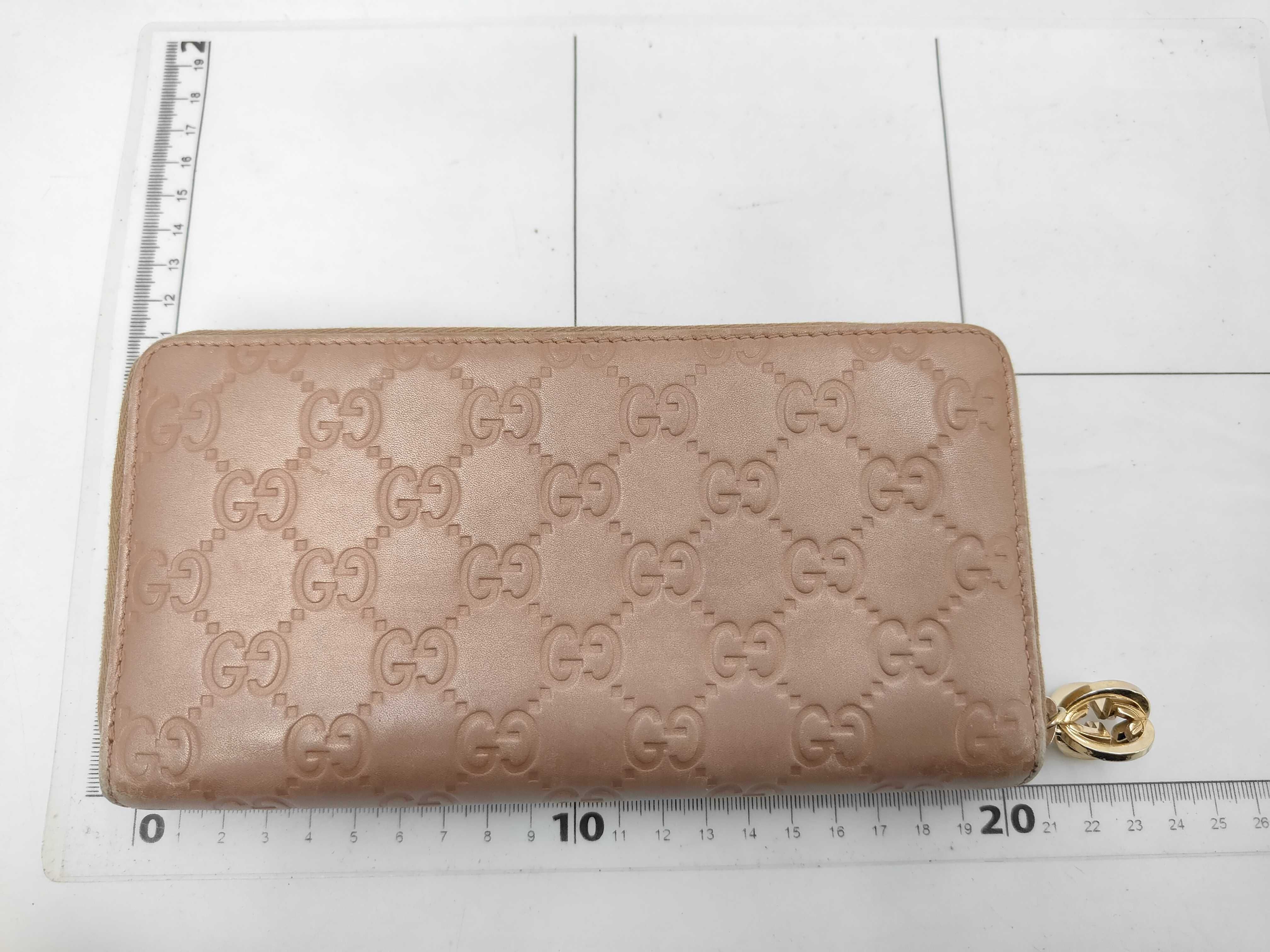 Guccissima Long Wallet, Round Leather, Pink Beige, 233025 — view 2