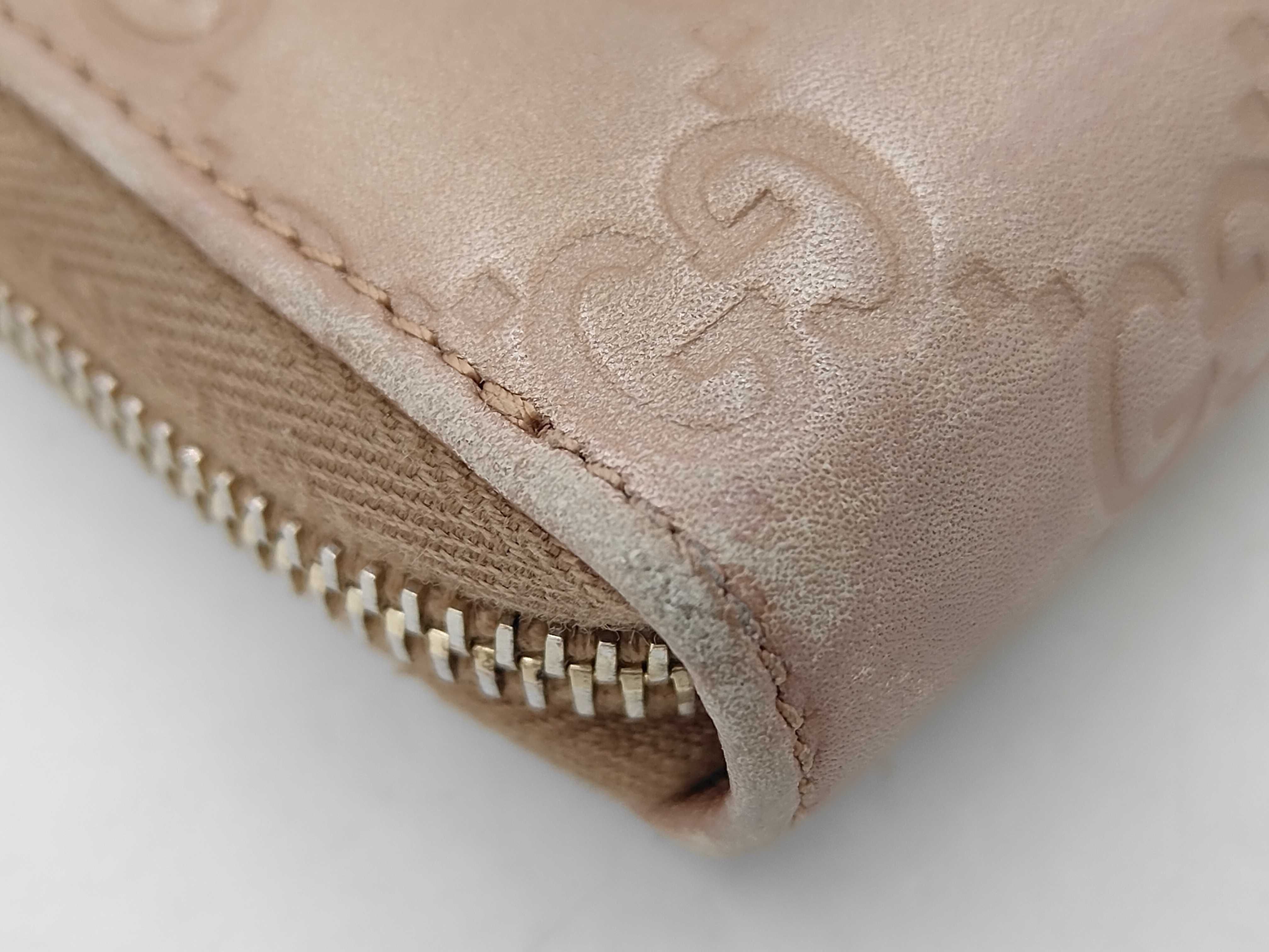 Guccissima Long Wallet, Round Leather, Pink Beige, 233025 — view 3
