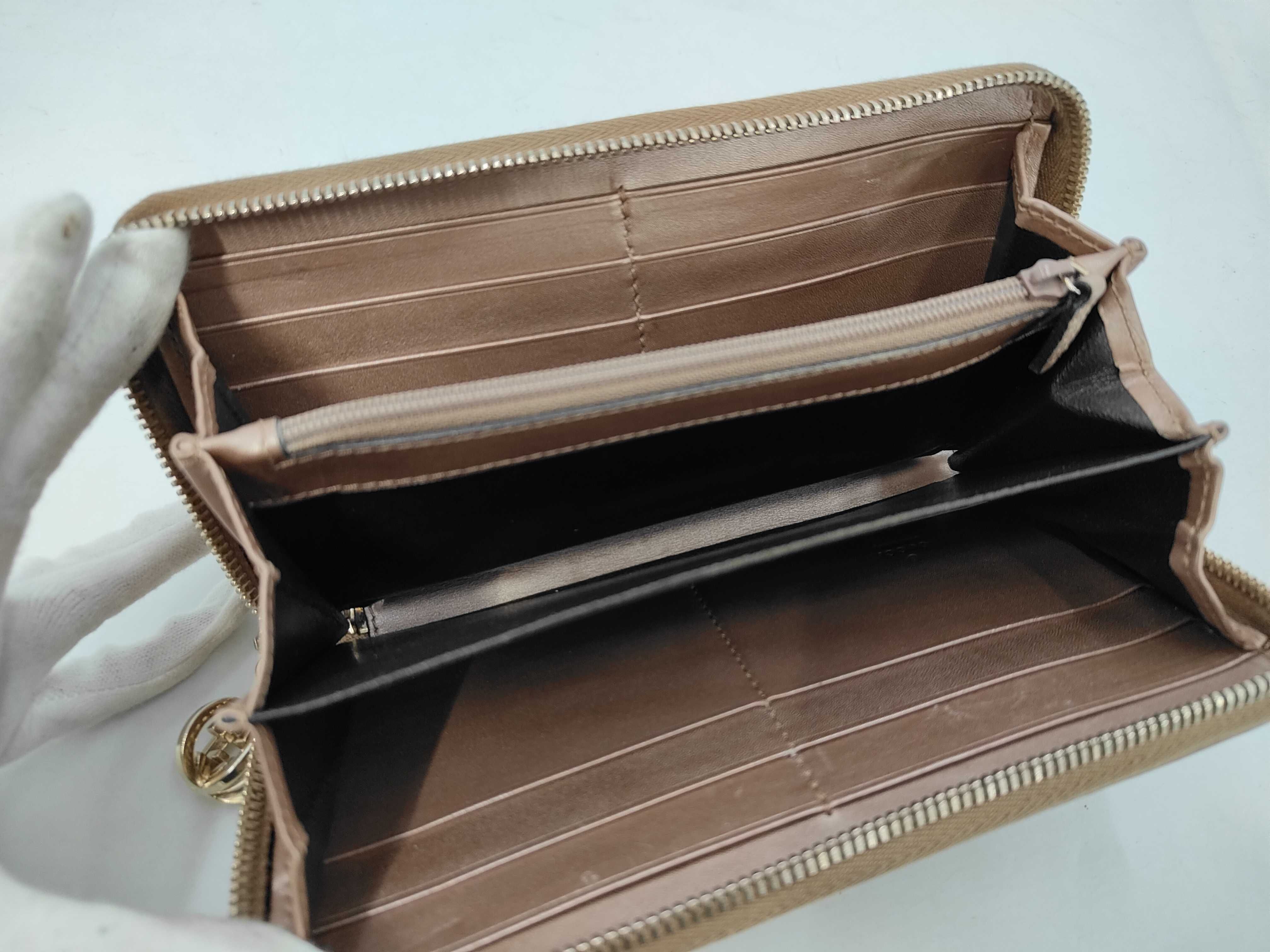 Guccissima Long Wallet, Round Leather, Pink Beige, 233025 — view 4