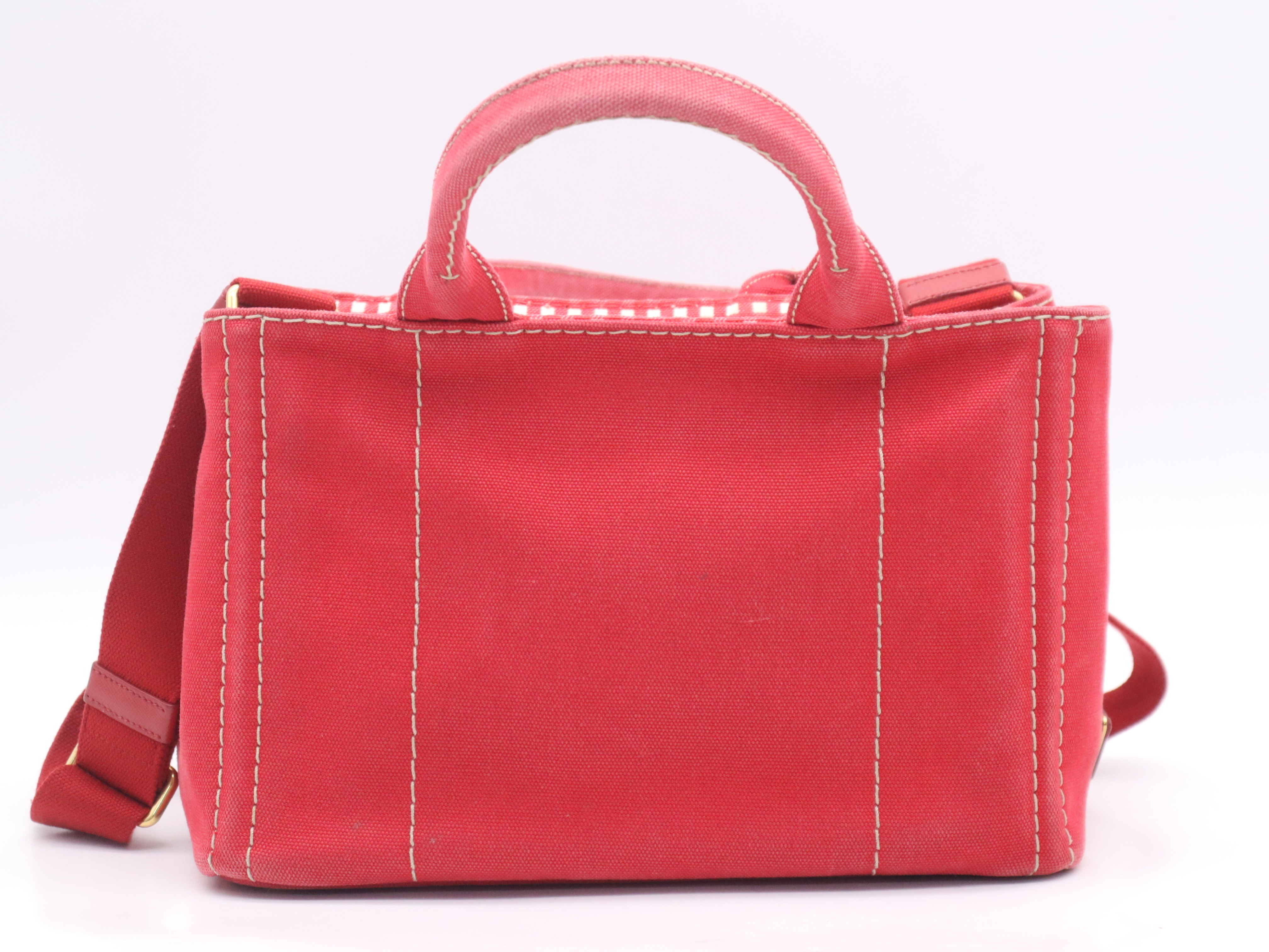 Canvas Canapa Tote Mini Handbag with Shoulder Strap — view 2