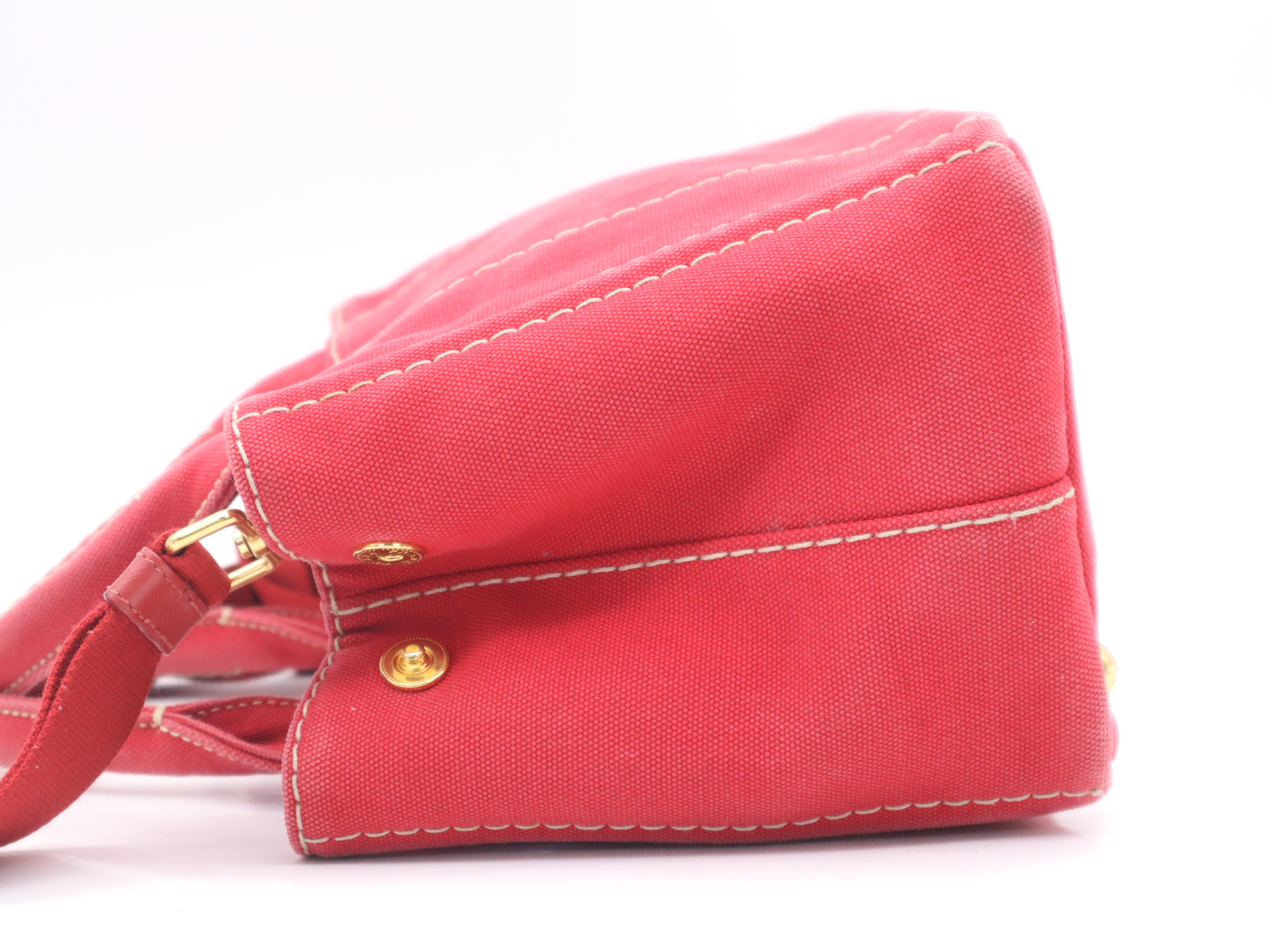 Canvas Canapa Tote Mini Handbag with Shoulder Strap — view 3