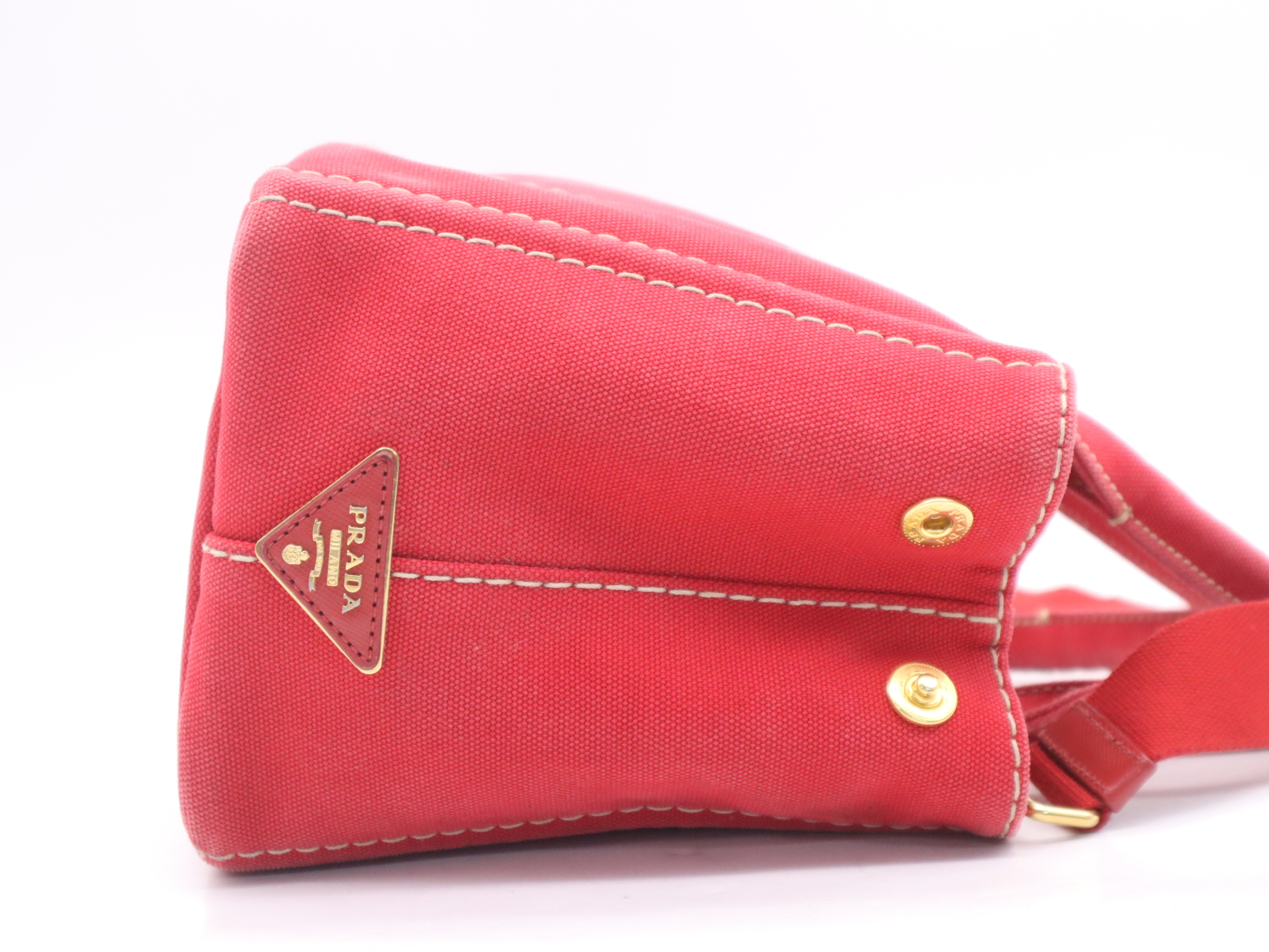 Canvas Canapa Tote Mini Handbag with Shoulder Strap — view 5