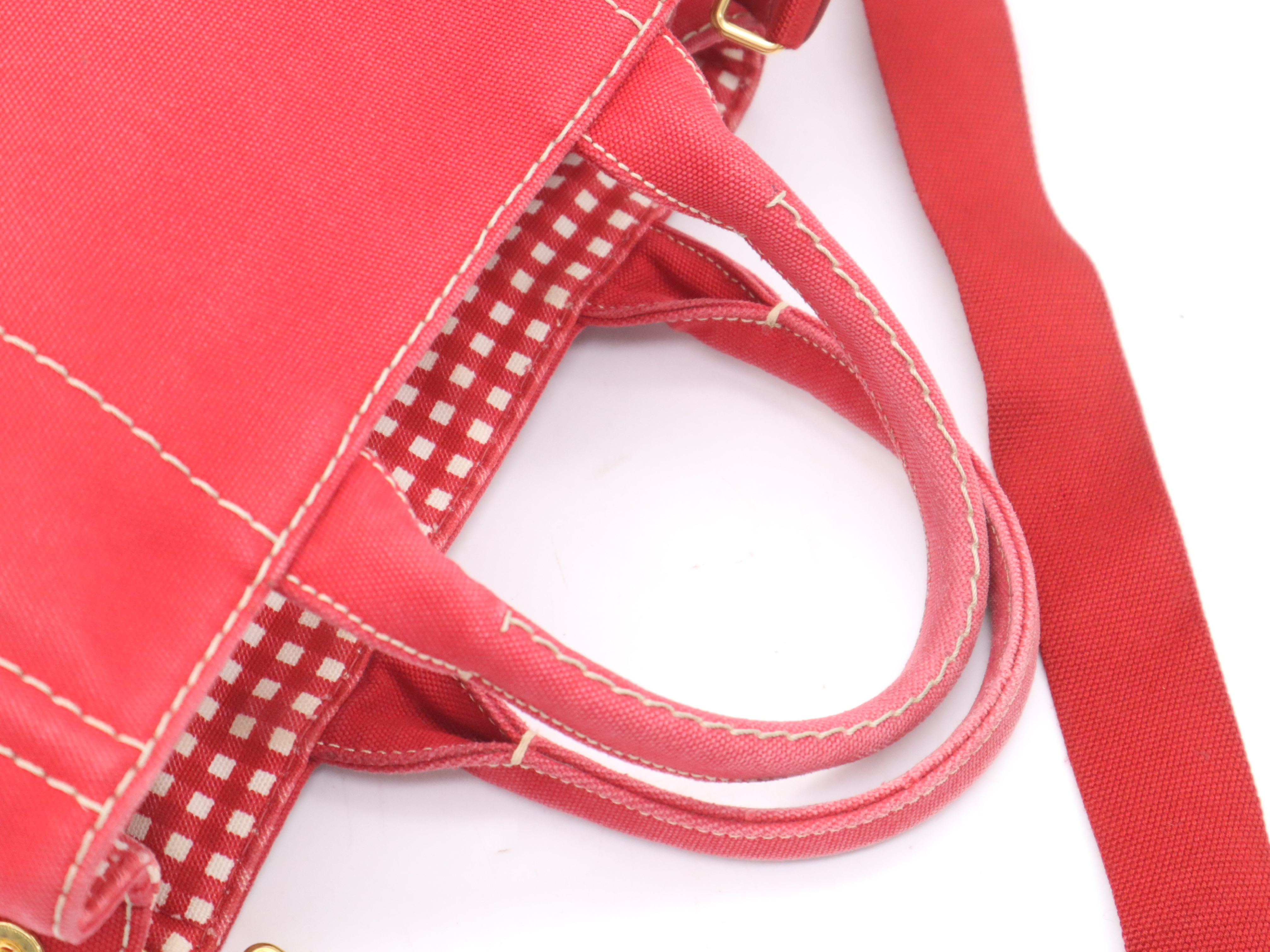 Canvas Canapa Tote Mini Handbag with Shoulder Strap — view 6