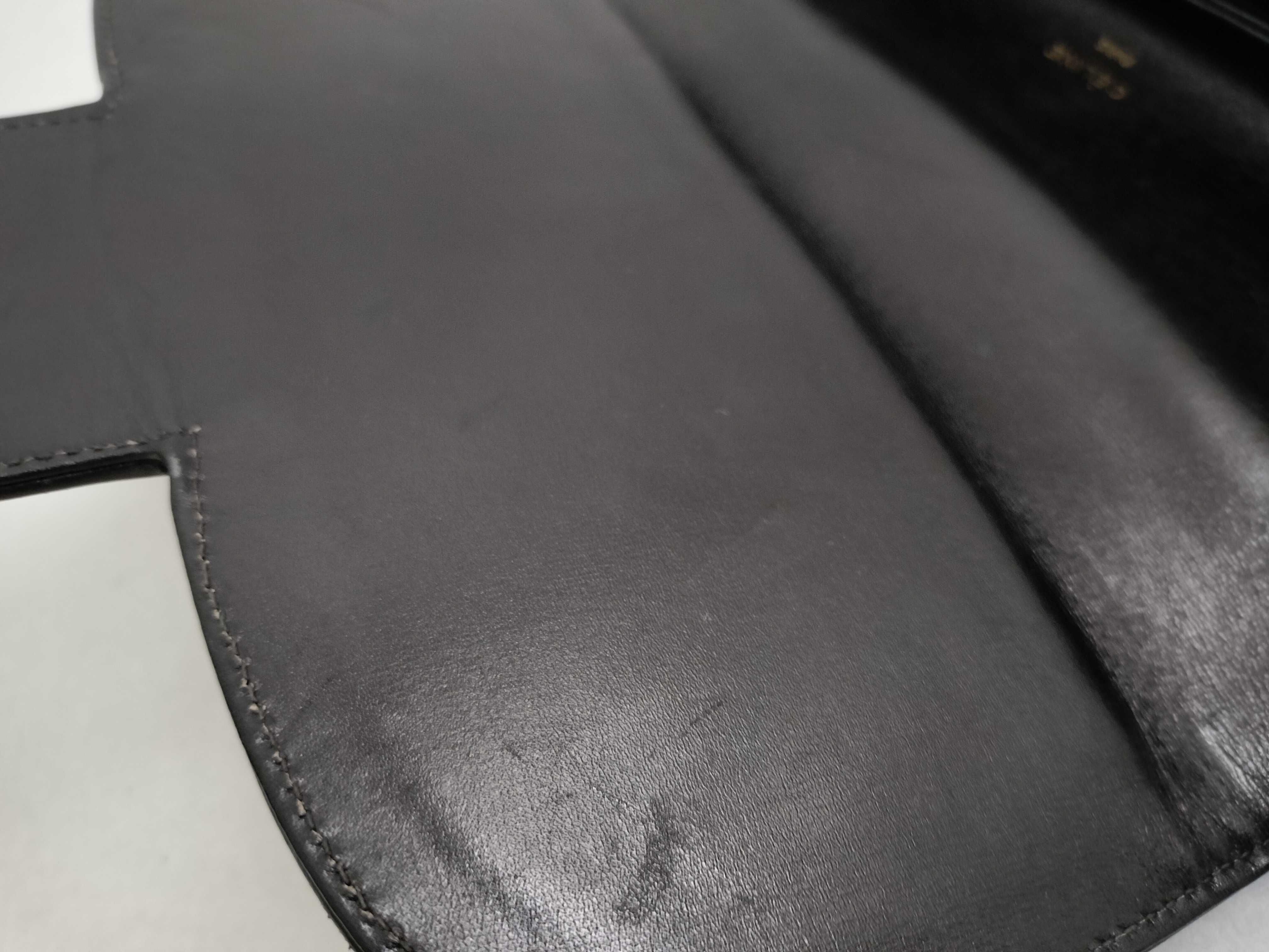 Vintage Big C Macadam Carriage Hardware Leather Shoulder Bag — view 13