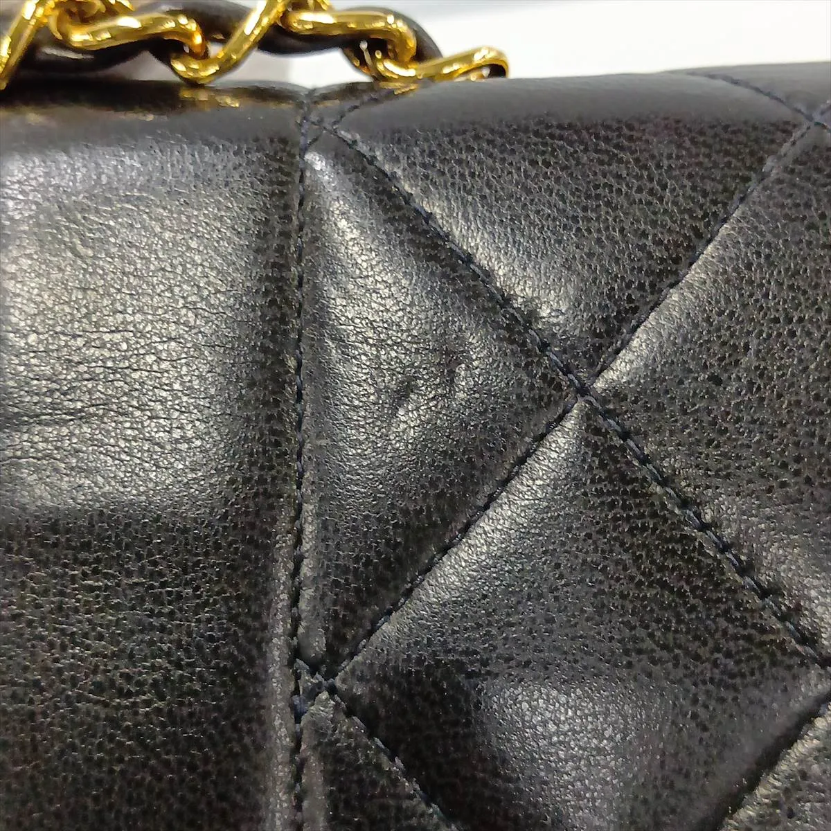 Matelassé Lambskin Single Flap Single Chain Bag, Diana Flap, Black with Gold Hardware, 3156526, Series 3 — view 11