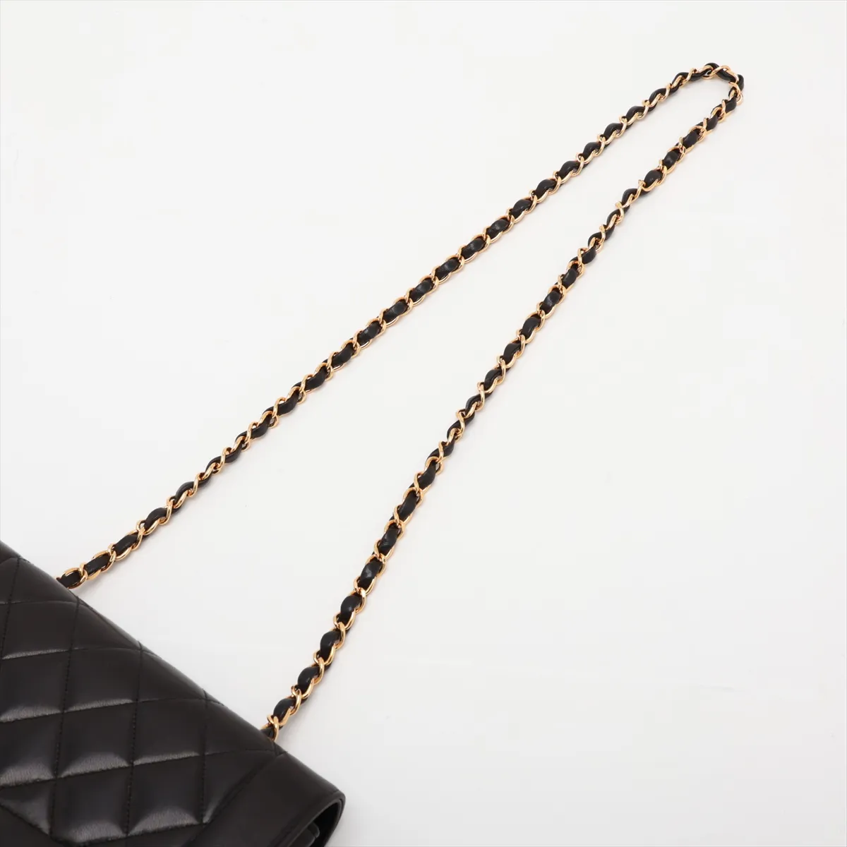 Matelassé Lambskin Single Flap Single Chain Bag, Diana Flap, Black with Gold Hardware, 3156526, Series 3 — view 5