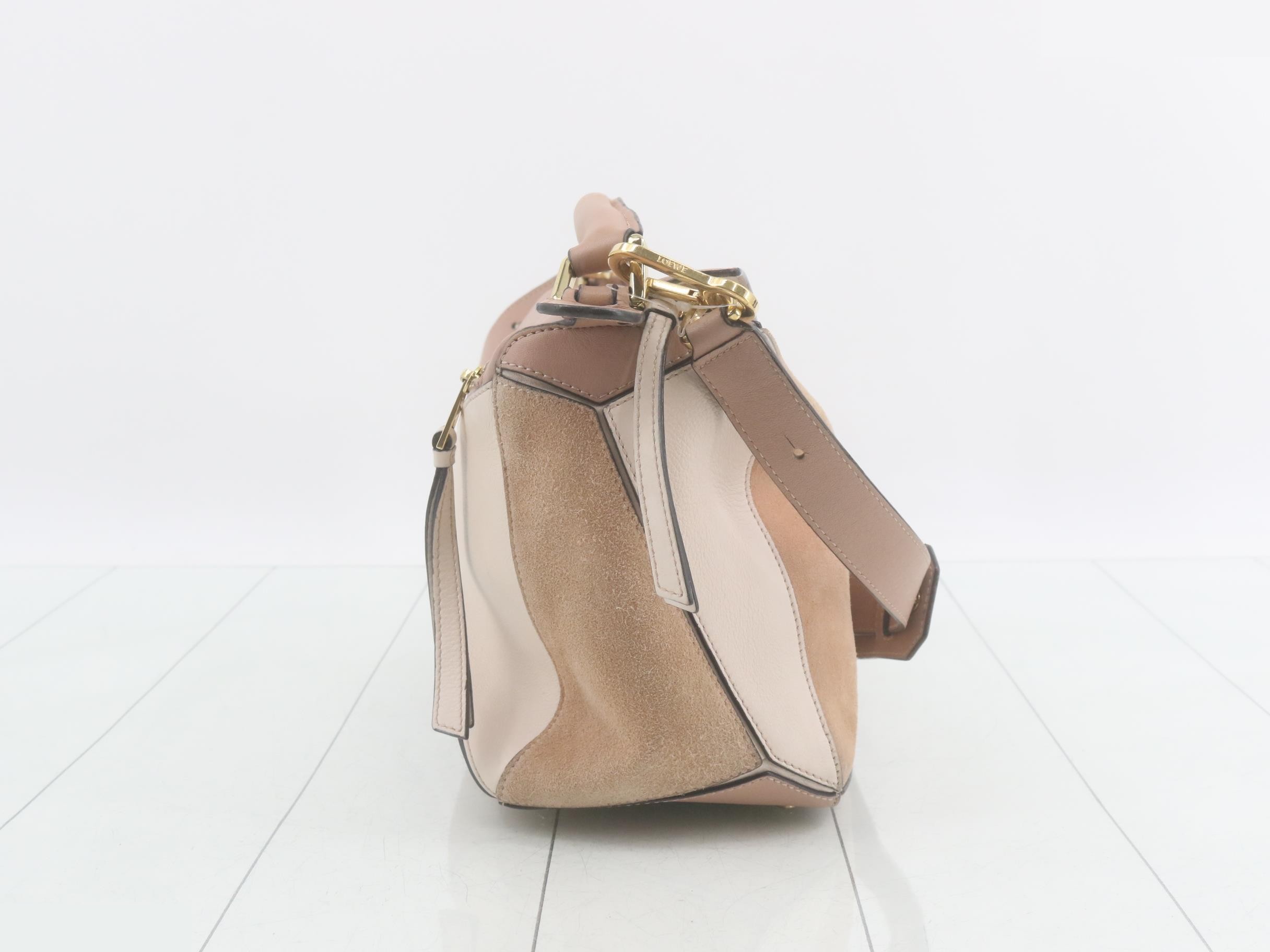 Puzzle Leather Suede 2-Way Shoulder/Handbag — view 4