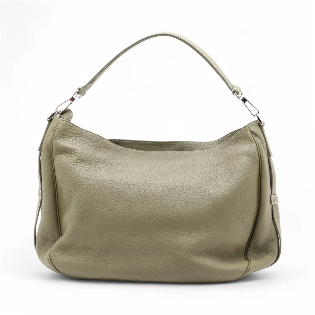 Saddle Leather 2-Way Shoulder Bag, Green — view 2