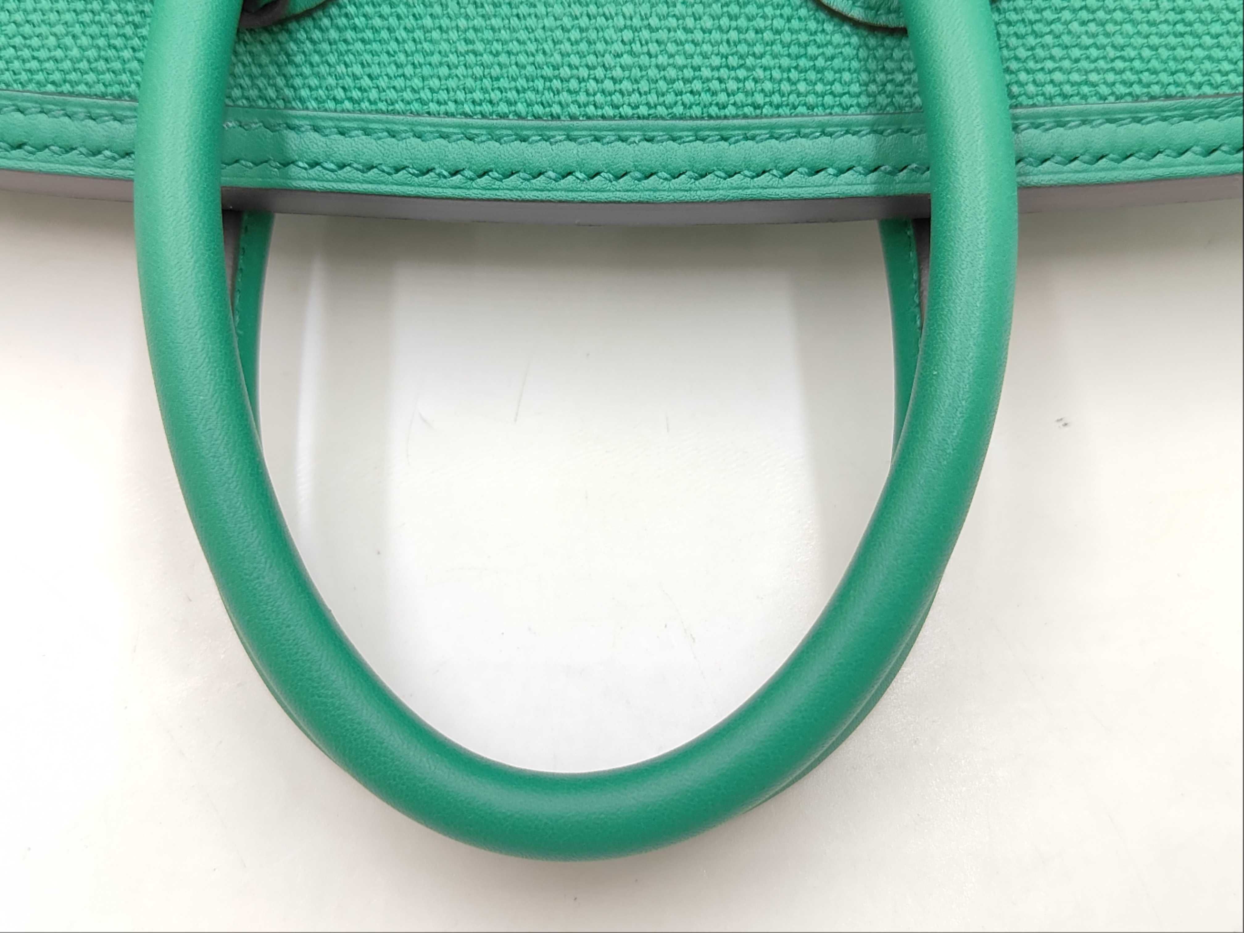 Birkin Cargo 25W stamp, green, silver hardware, handbag — view 3