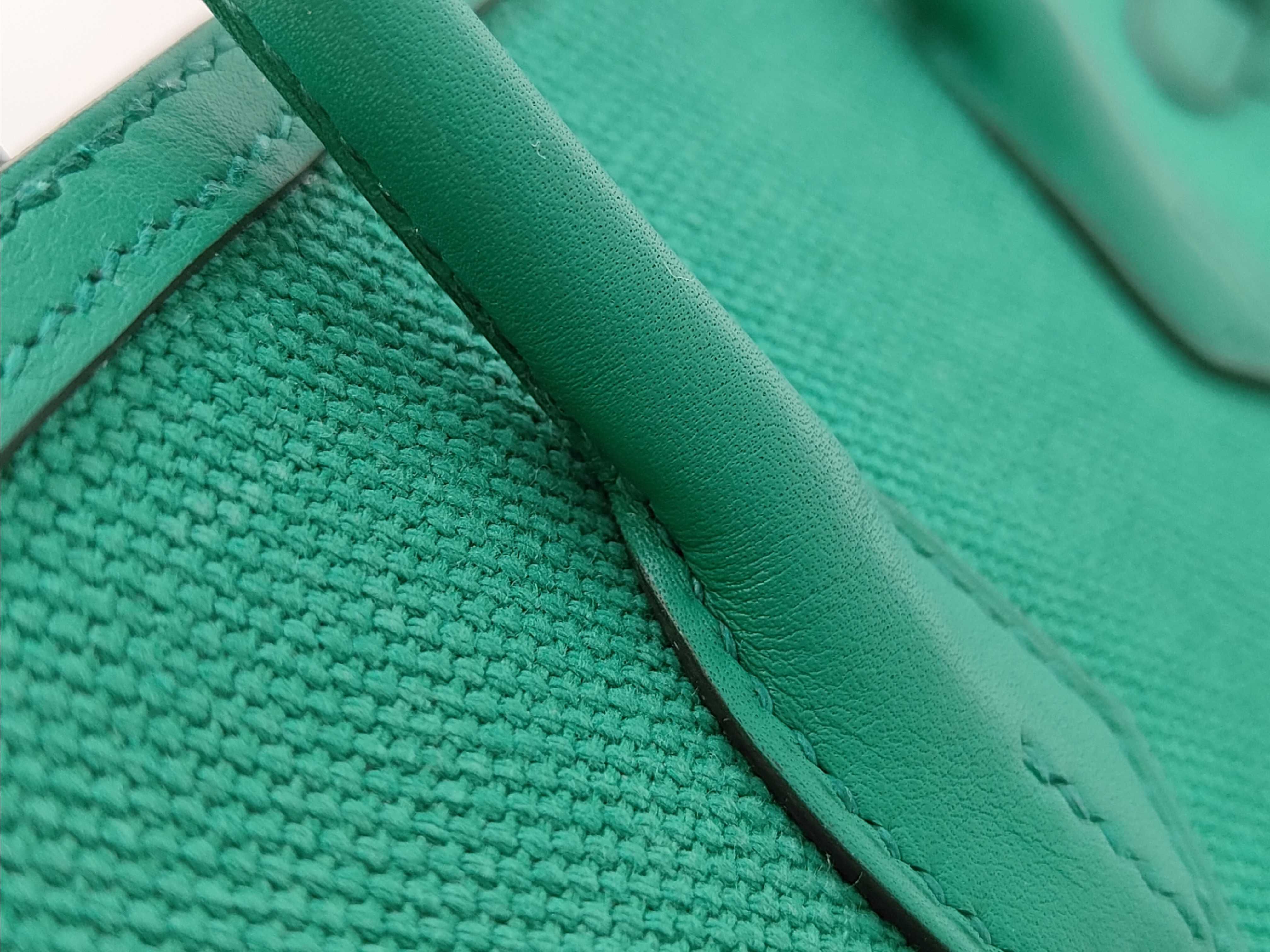 Birkin Cargo 25W stamp, green, silver hardware, handbag — view 5