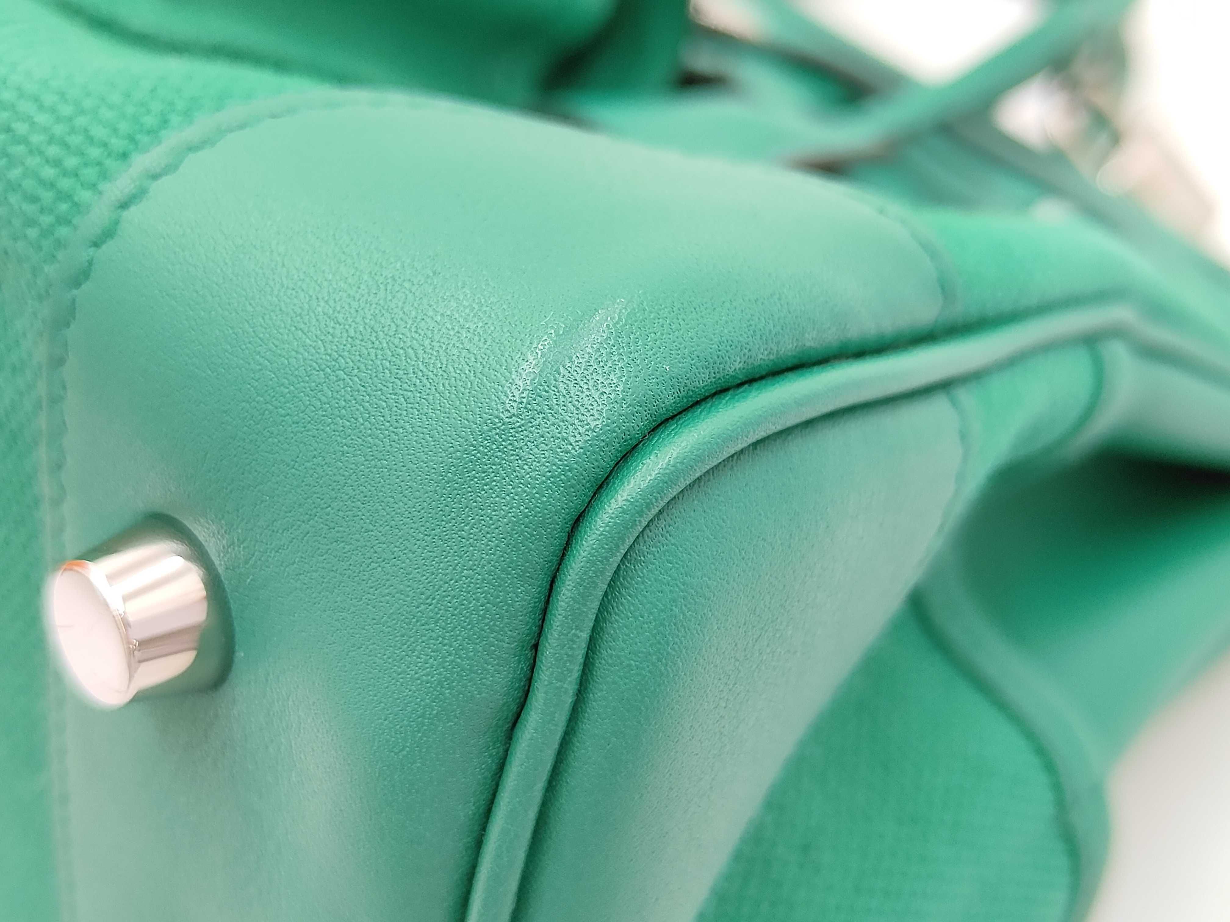 Birkin Cargo 25W stamp, green, silver hardware, handbag — view 6