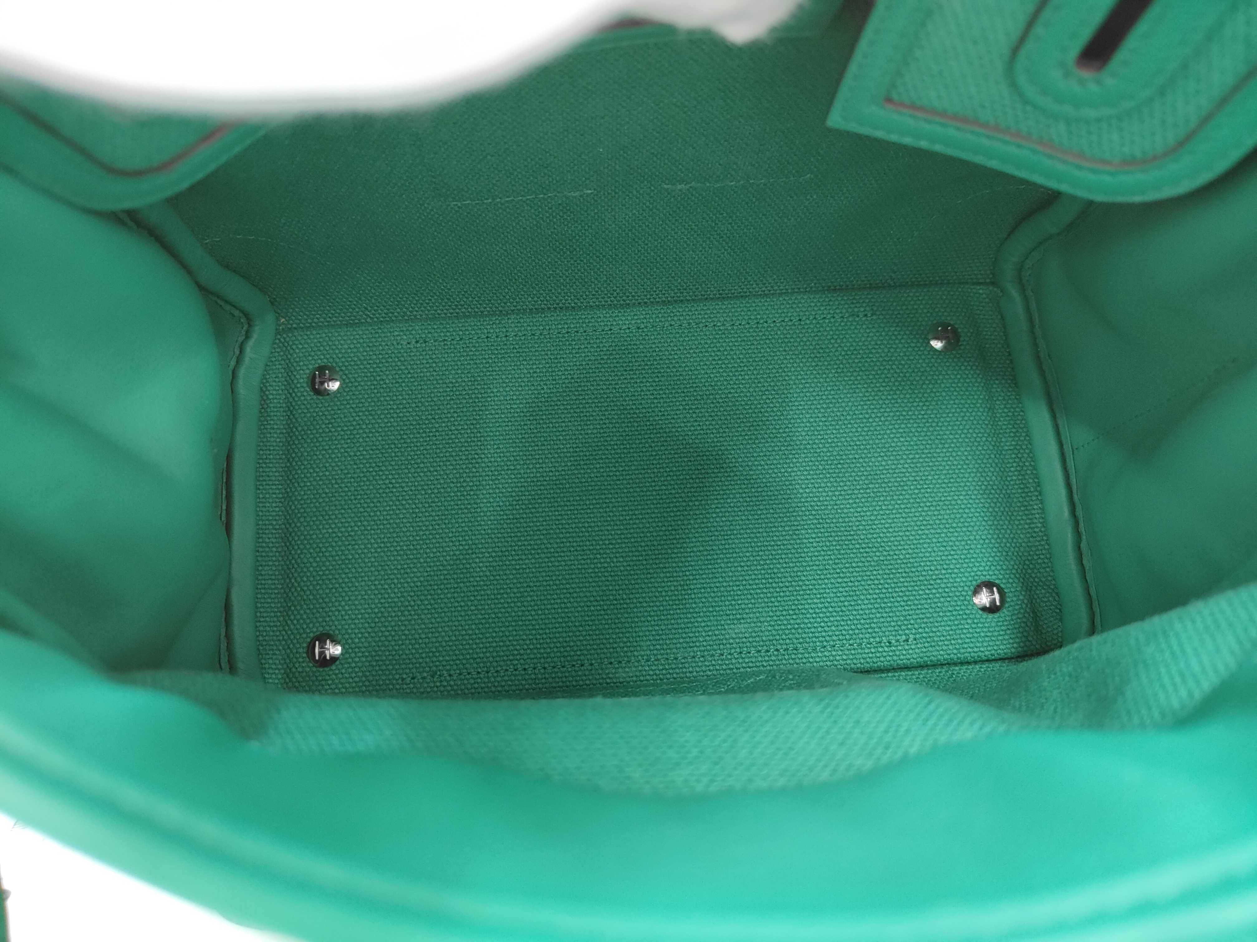 Birkin Cargo 25W stamp, green, silver hardware, handbag — view 8