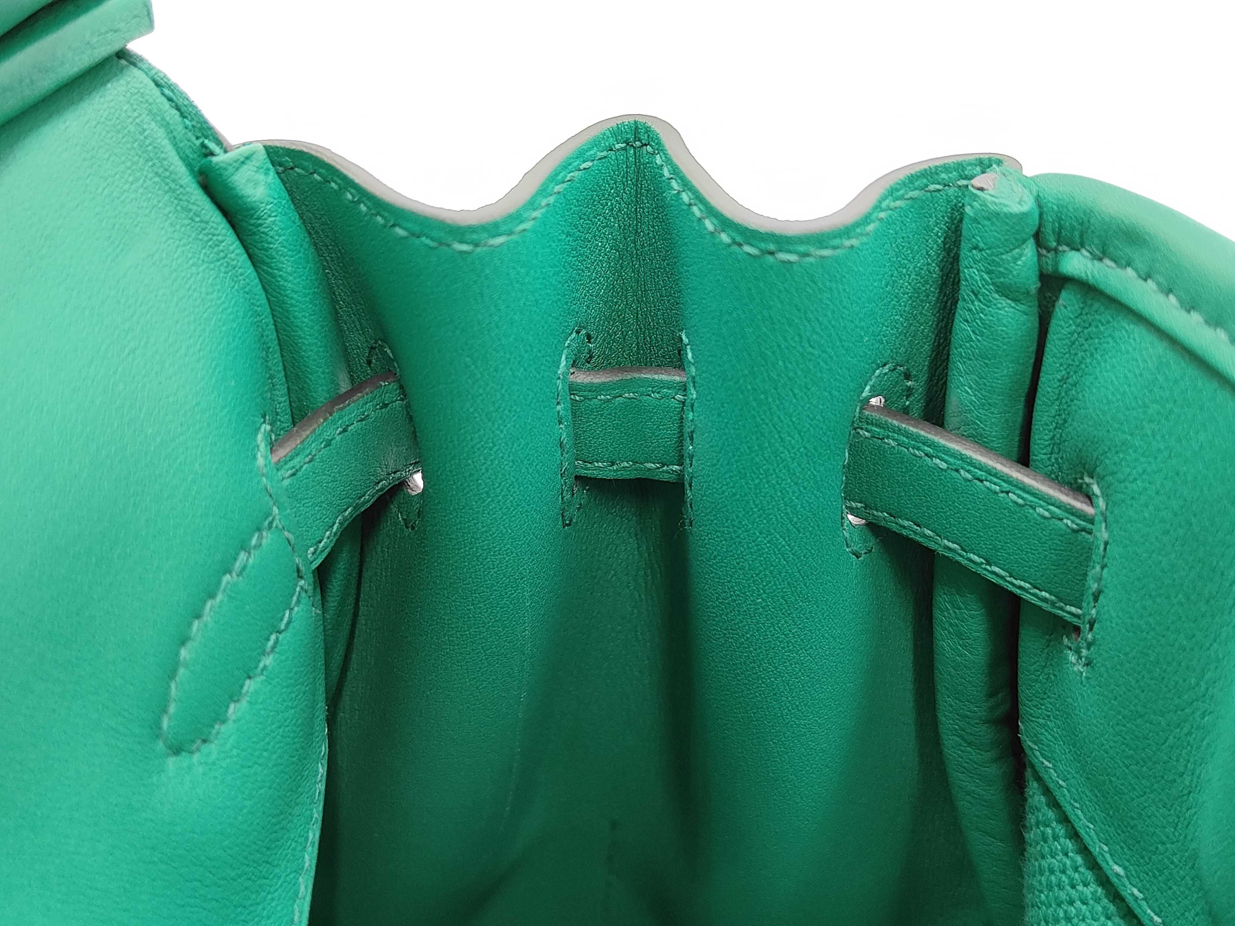 Birkin Cargo 25W stamp, green, silver hardware, handbag — view 9