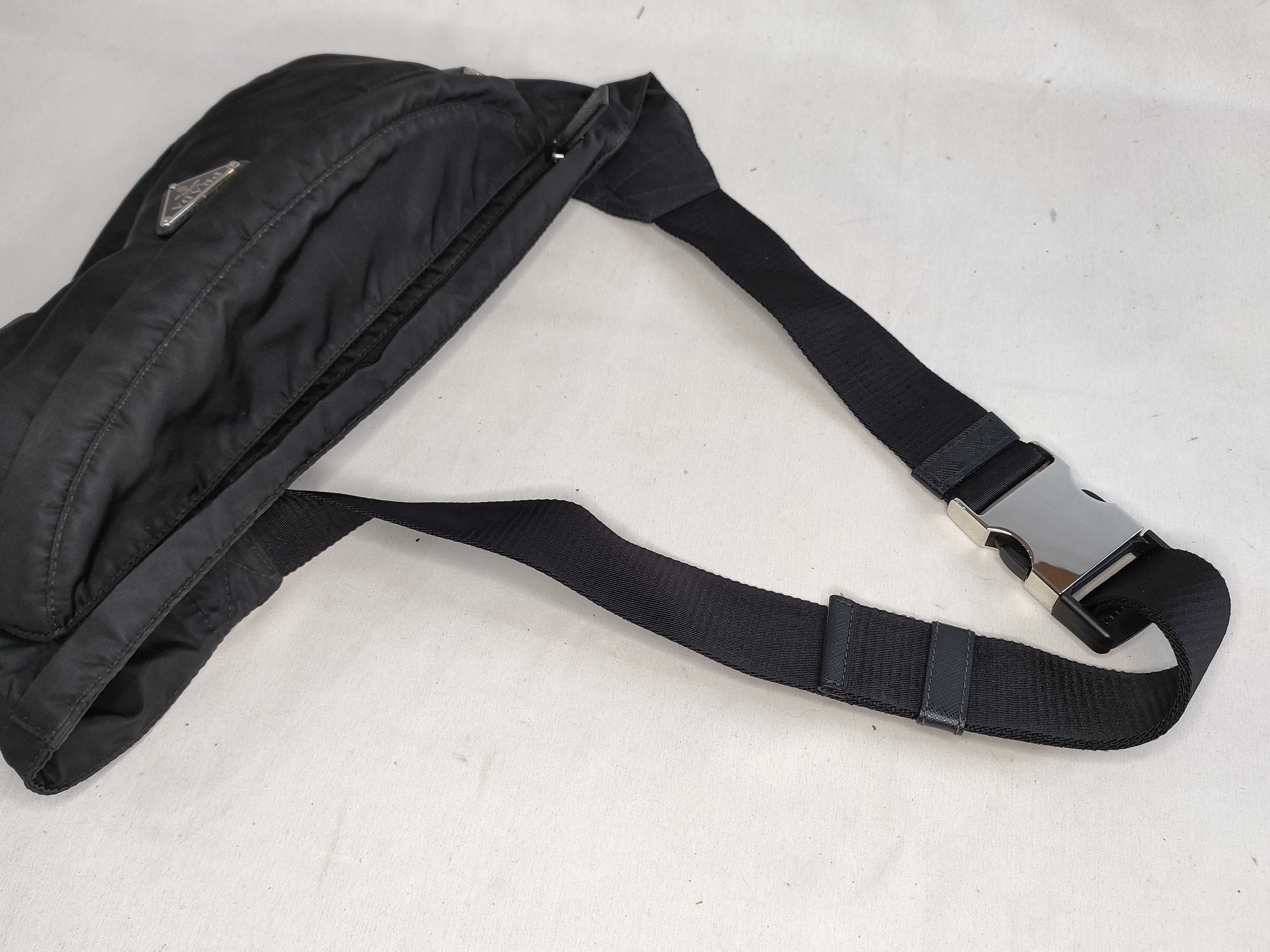 Nylon Prada Current Model Saffiano Waist Bag Logo Belt Waist Bag — view 3