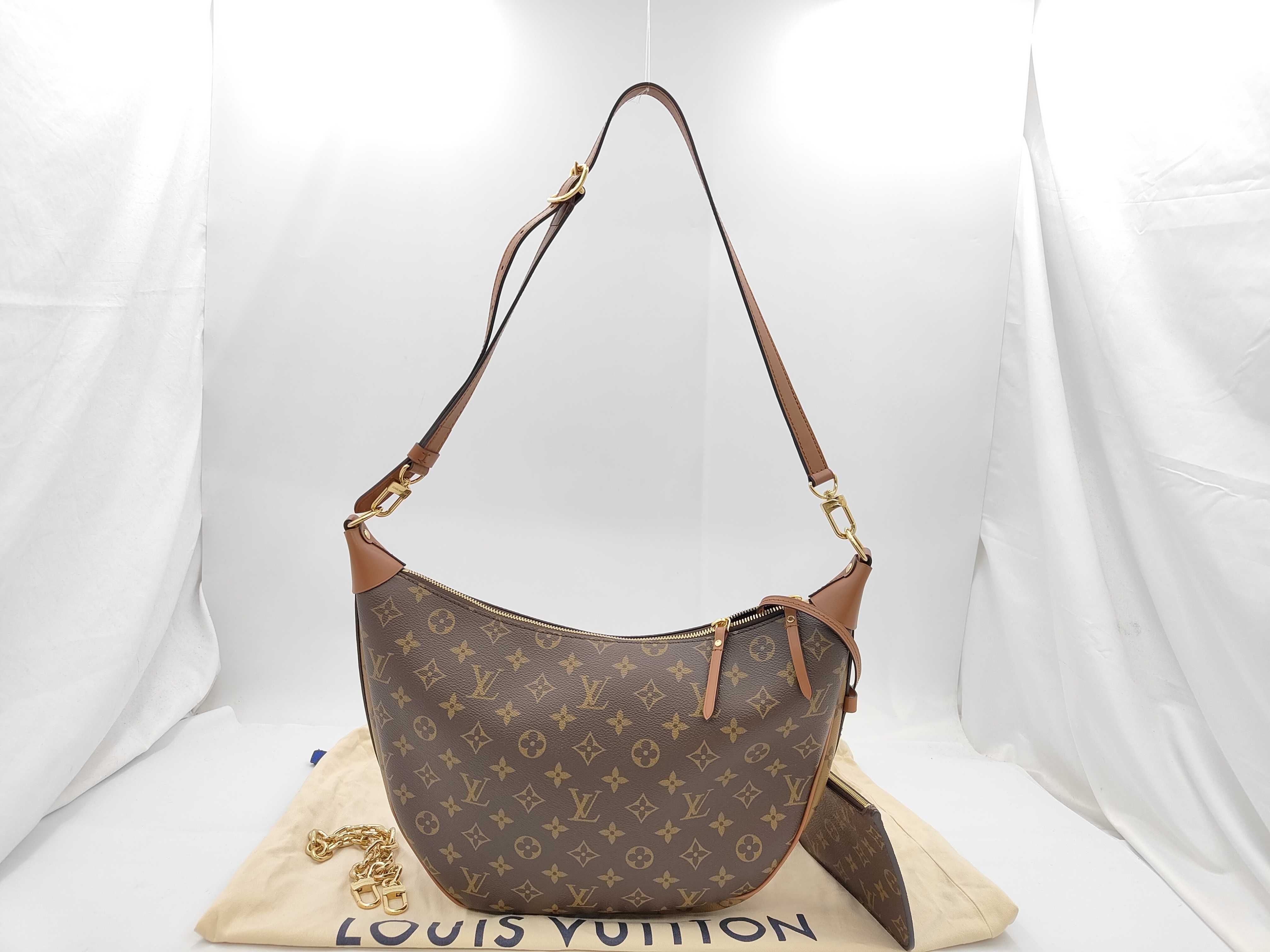Reverse Loop Hobo Bag with Chain Pouch