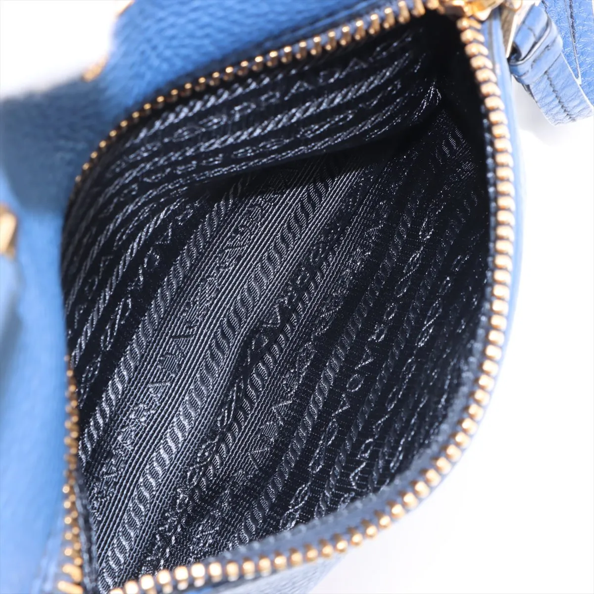 Vitello Daino Leather 2-Way Handbag, Blue BL0805, Unsigned Guarantee Card — view 11