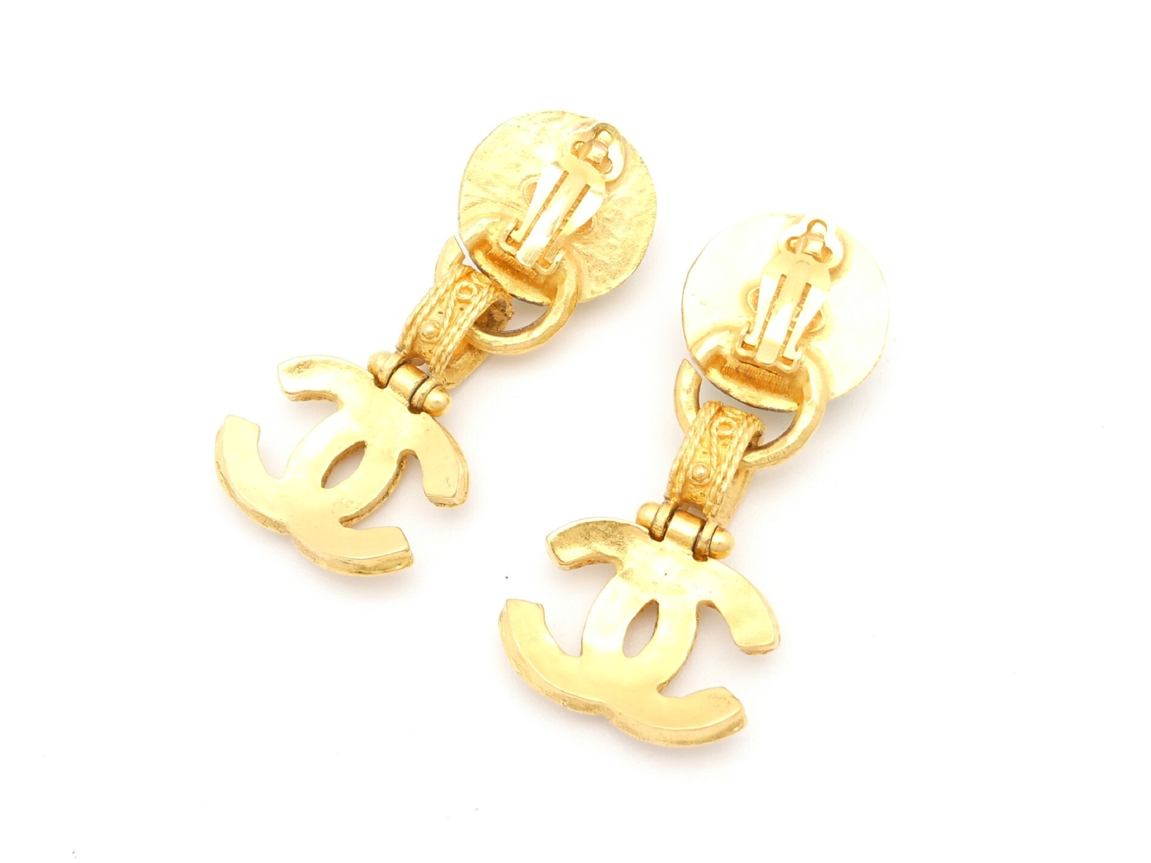 Coco Mark Swing Gold Earrings — view 2