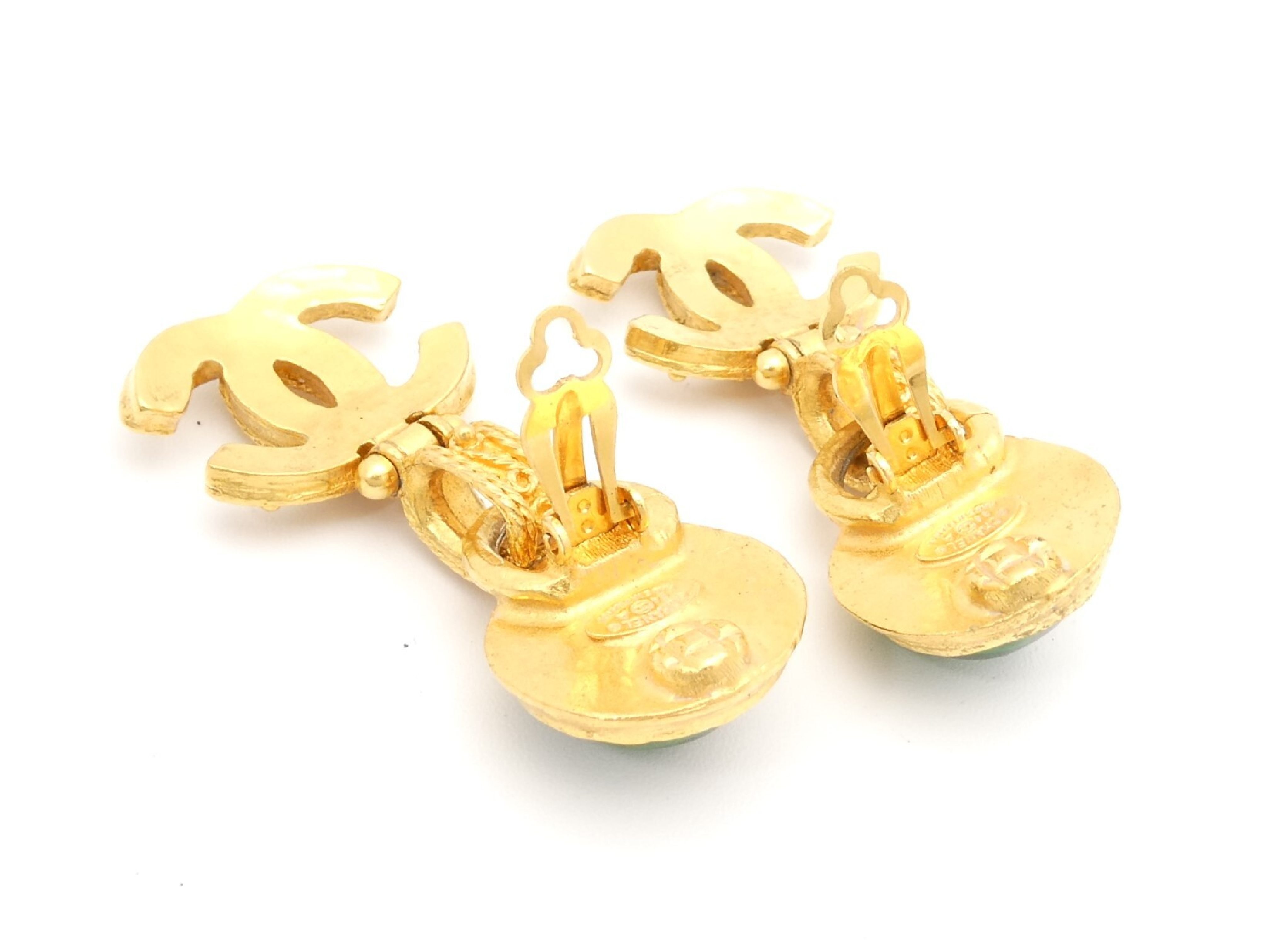Coco Mark Swing Gold Earrings — view 4